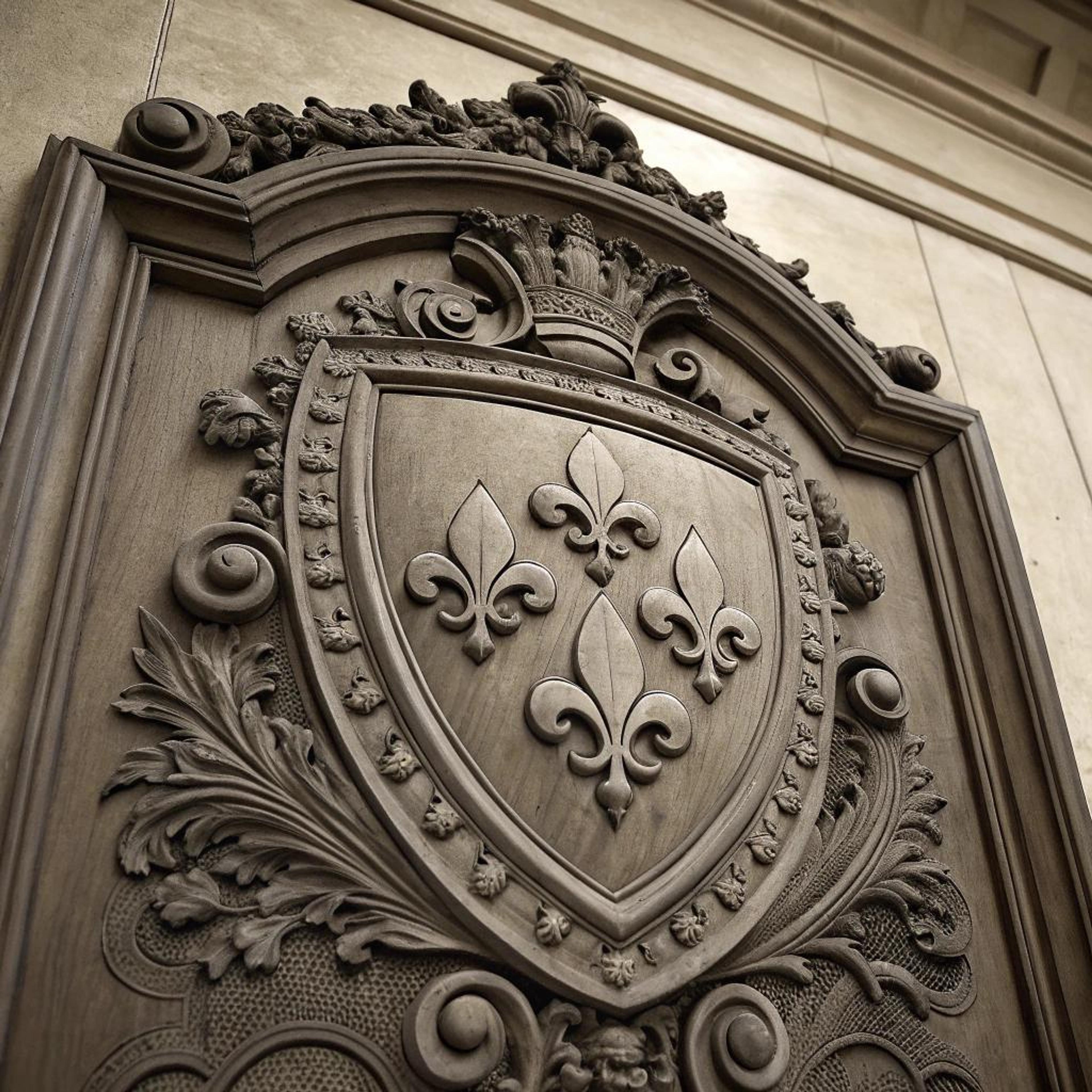 Fleur-de-lis en kroonornamenten