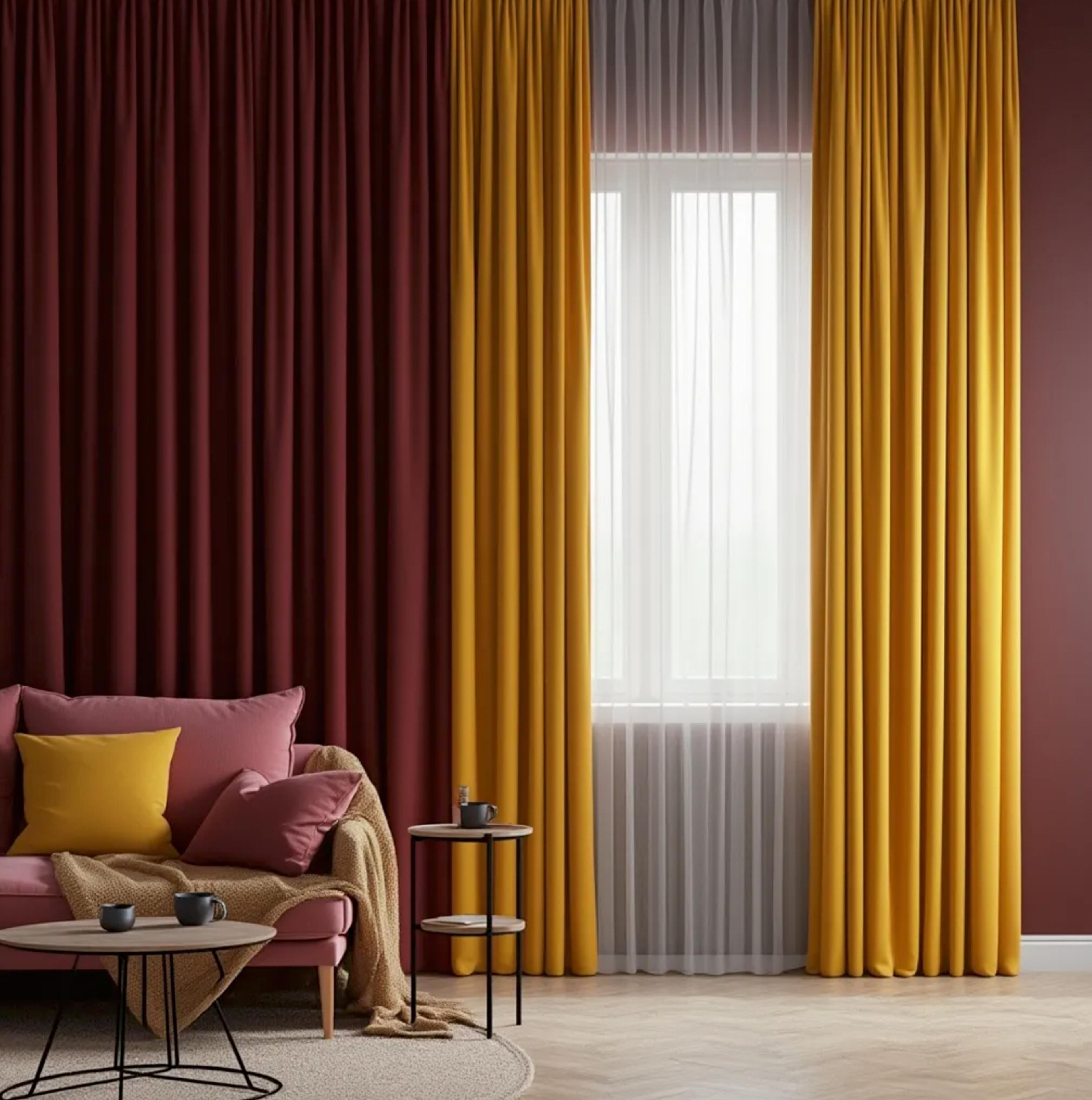 bordeauxandyellow-curtains