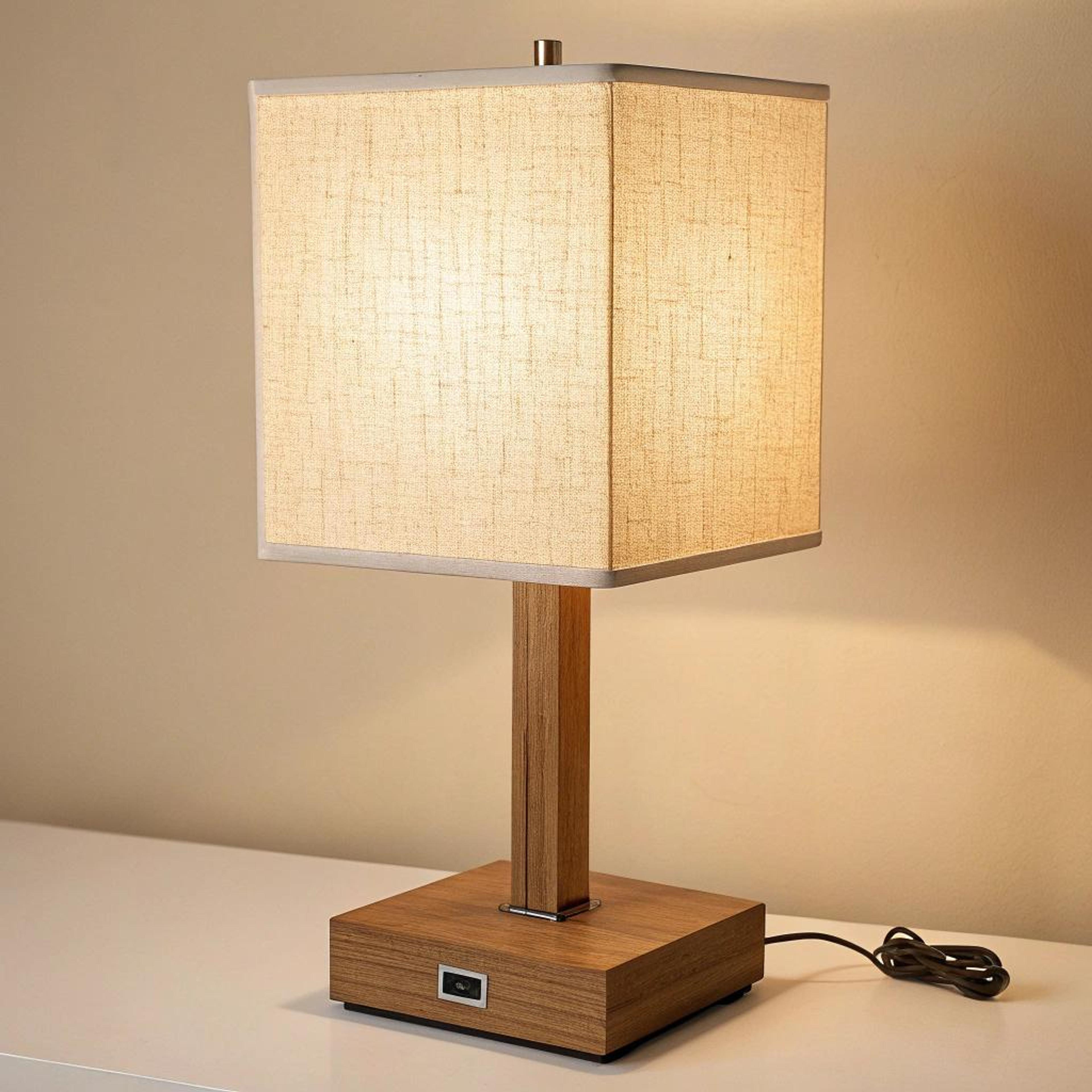 Beige lamp met warme gloed