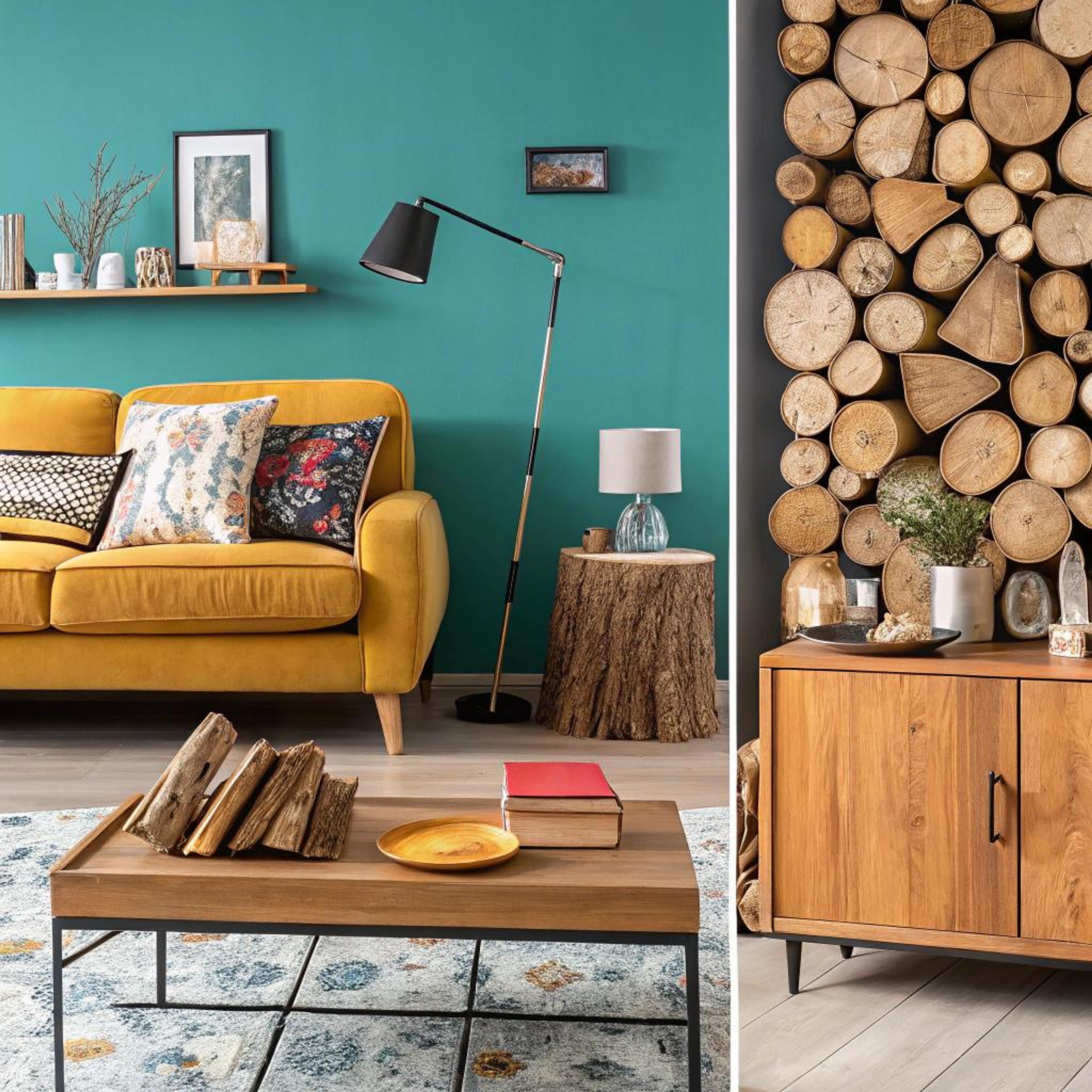 Boomstronk tafeltje in herfststijl