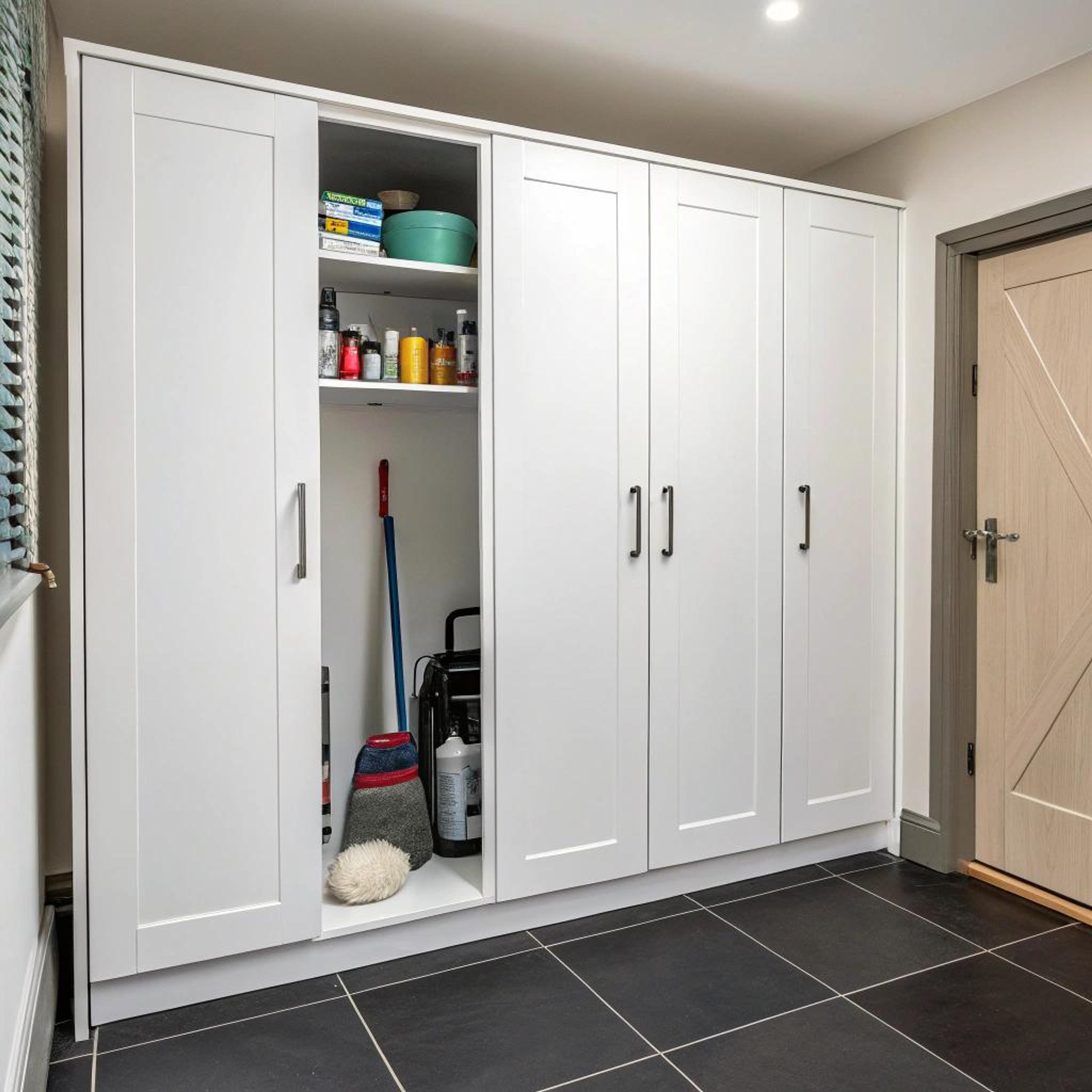 Elegante kastenwand in wit