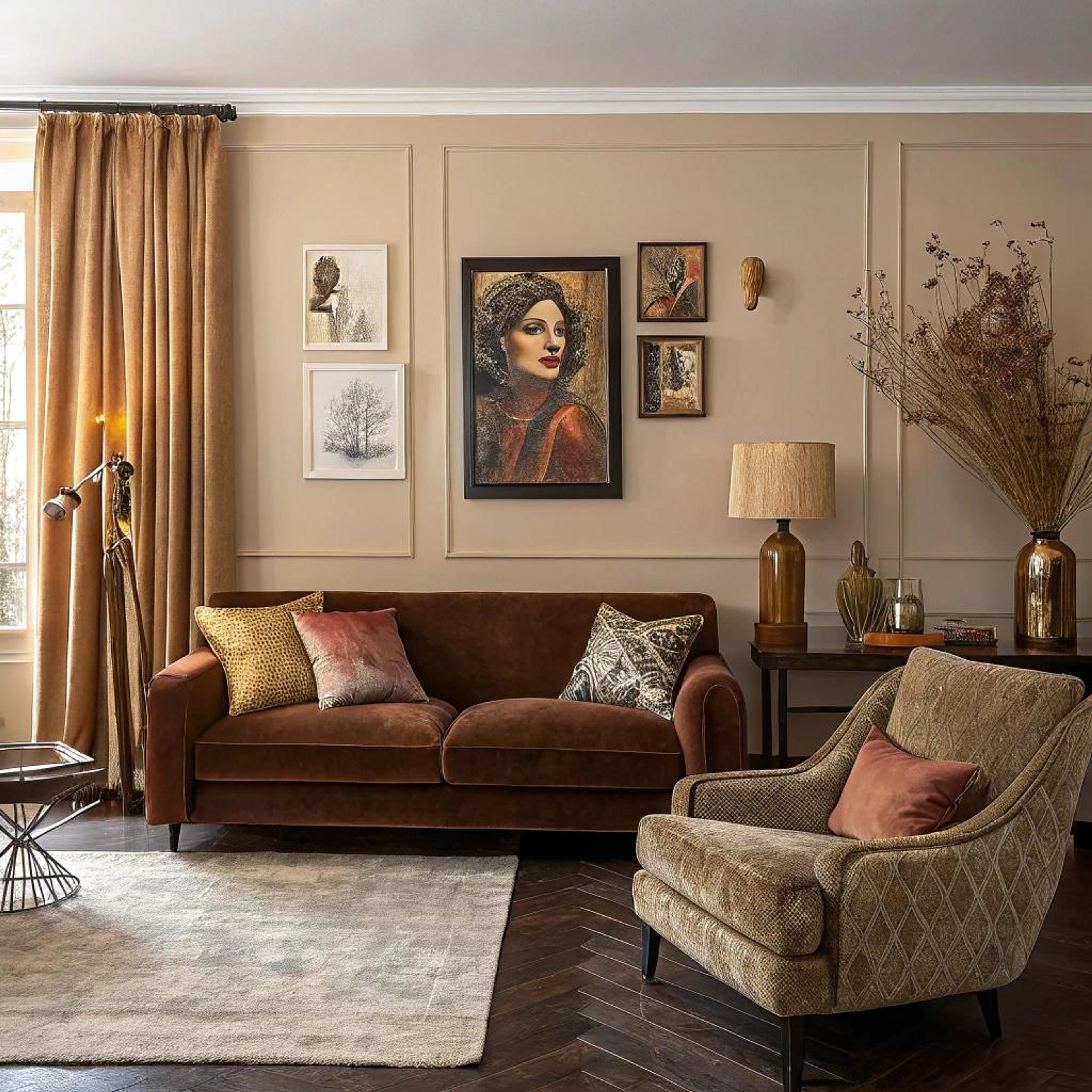 Gouden accenten in zandtinten