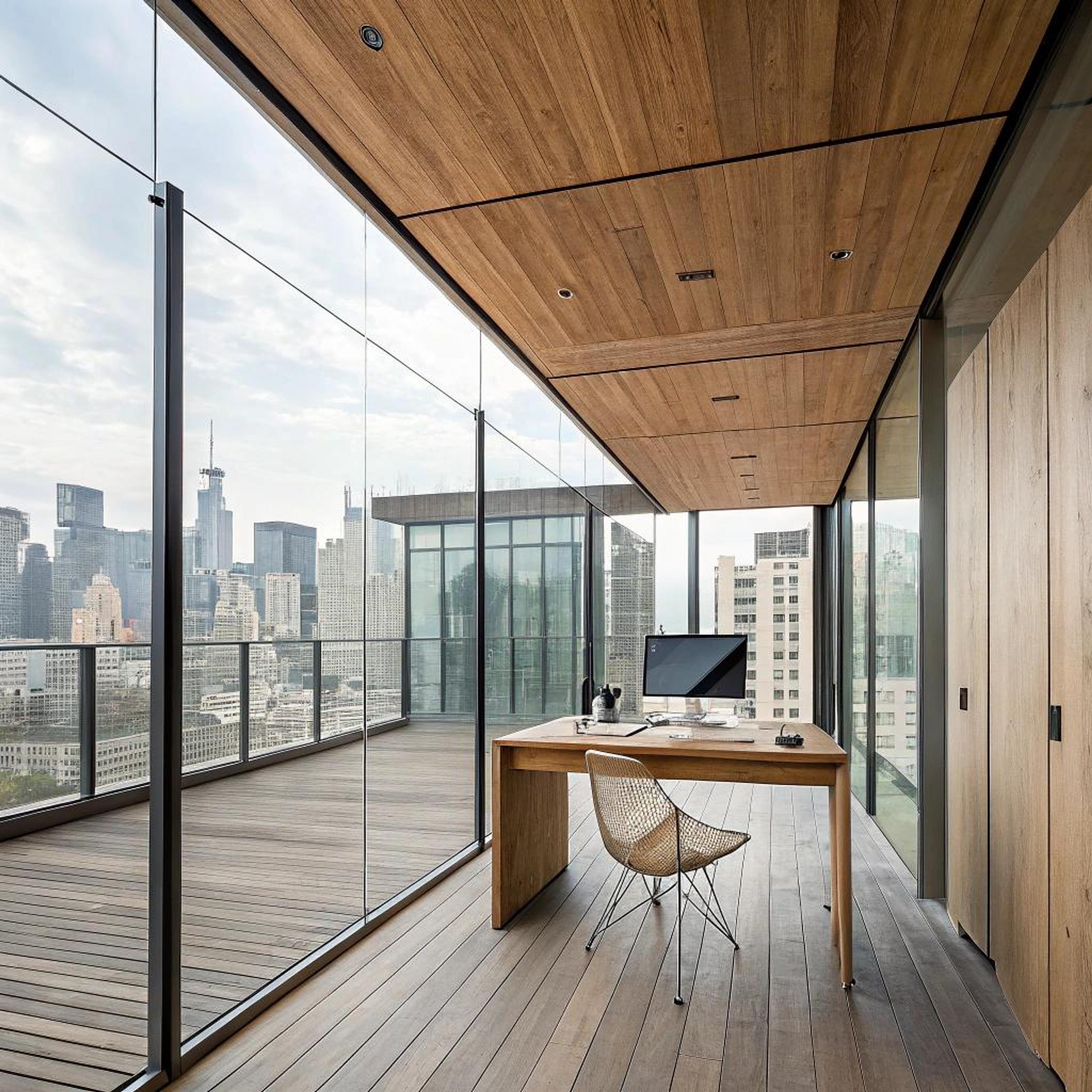 Hout en glas in balans