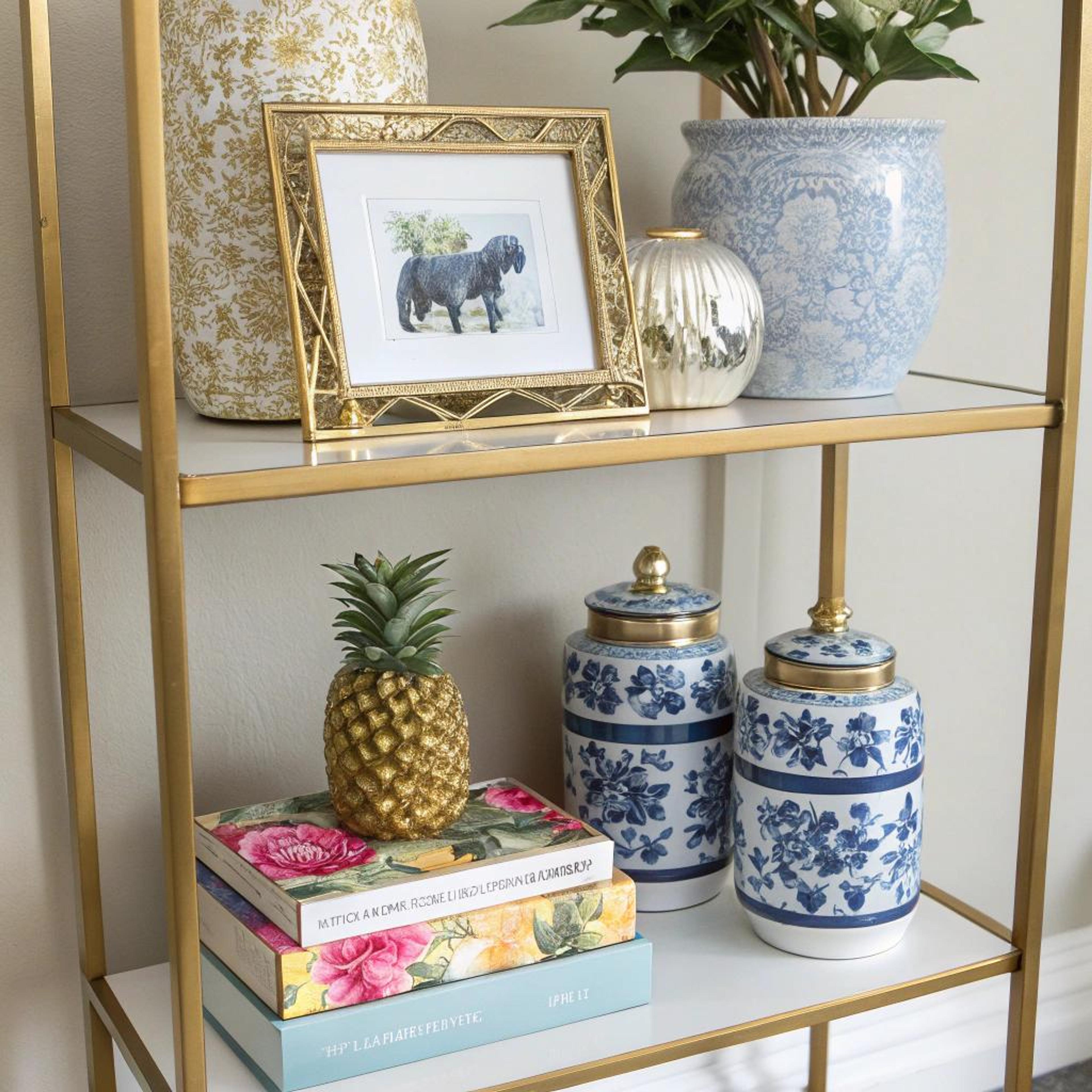 Speels etagère effect met kleur