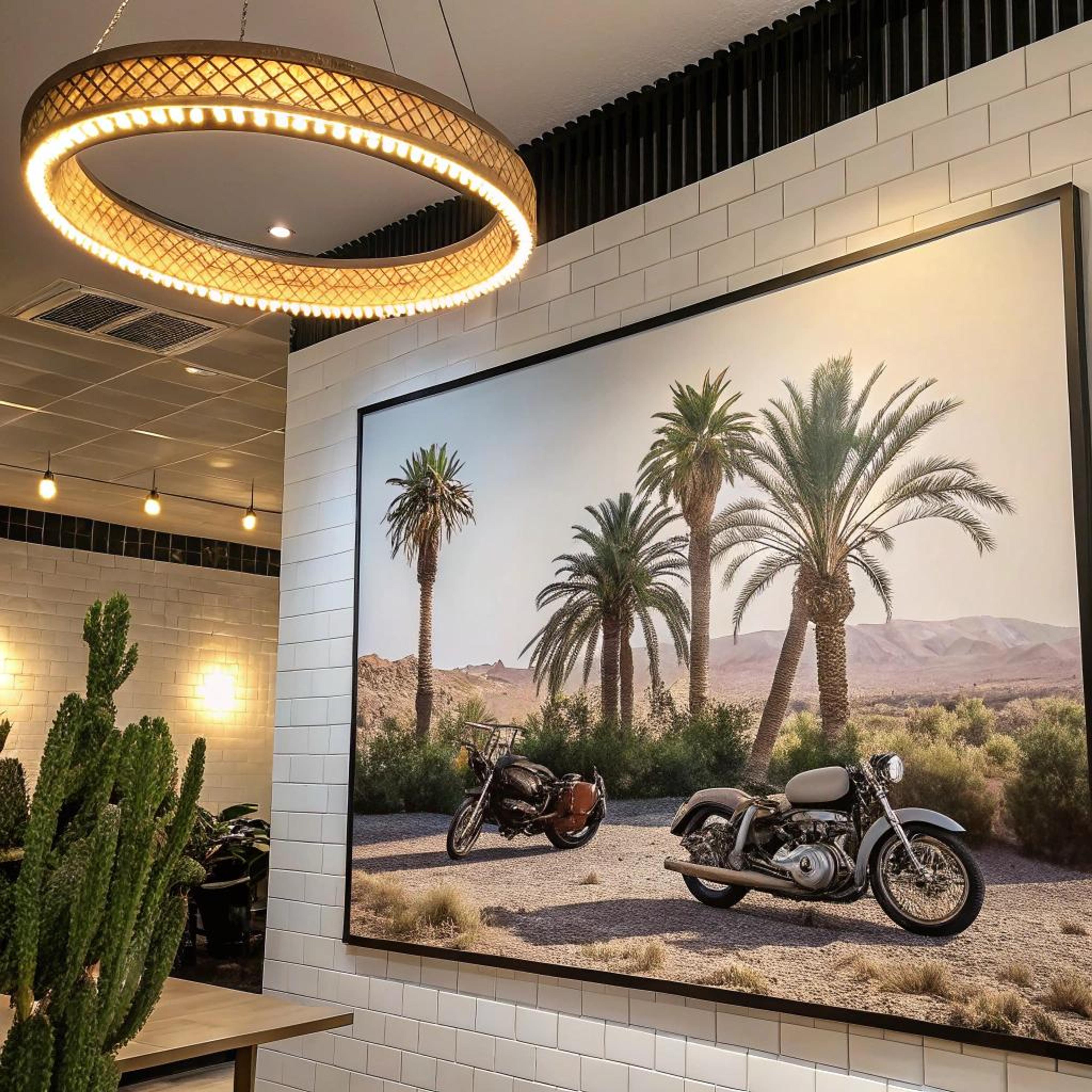 Akoestische panelen boven wandkunst