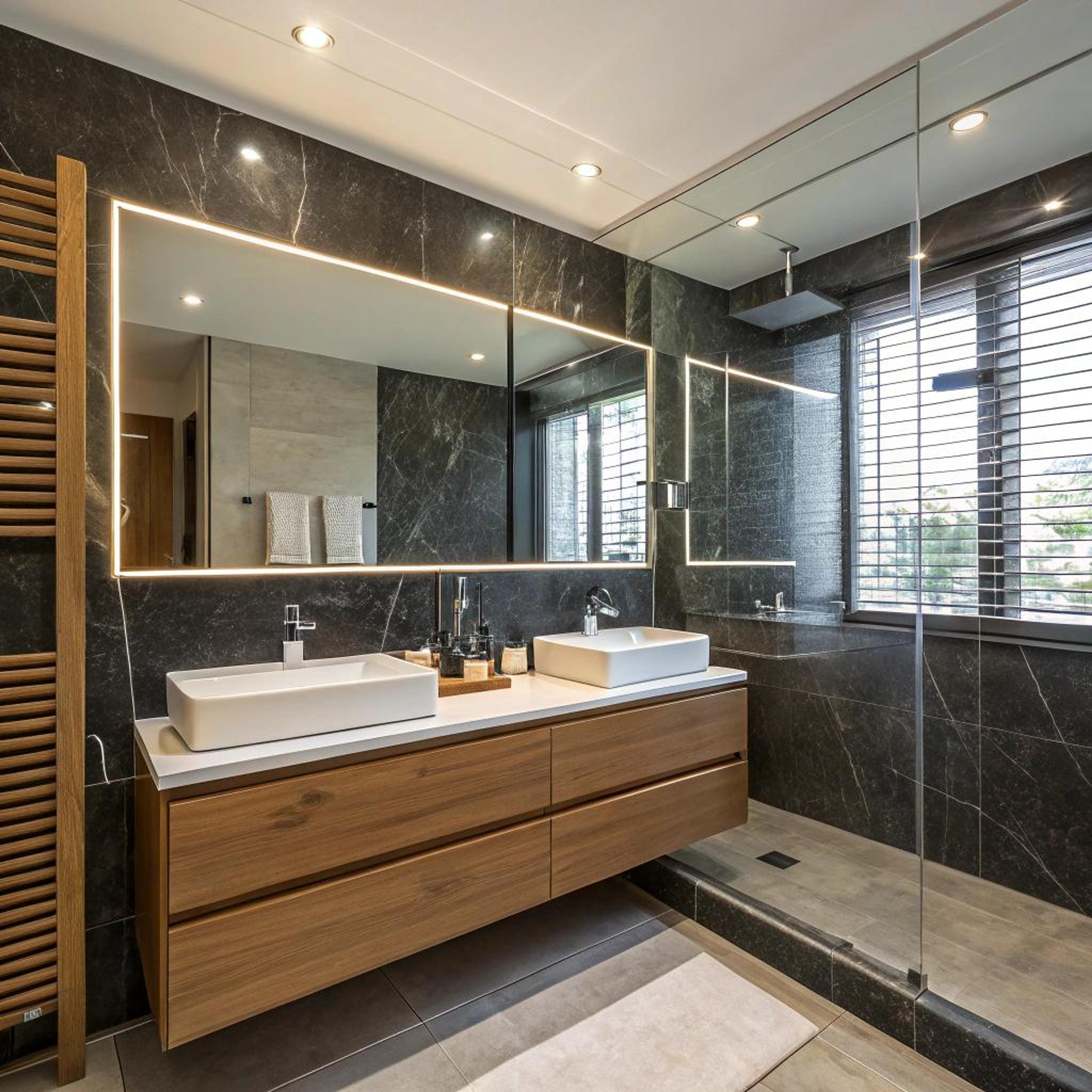 Luxe uitstraling met marmerwanden