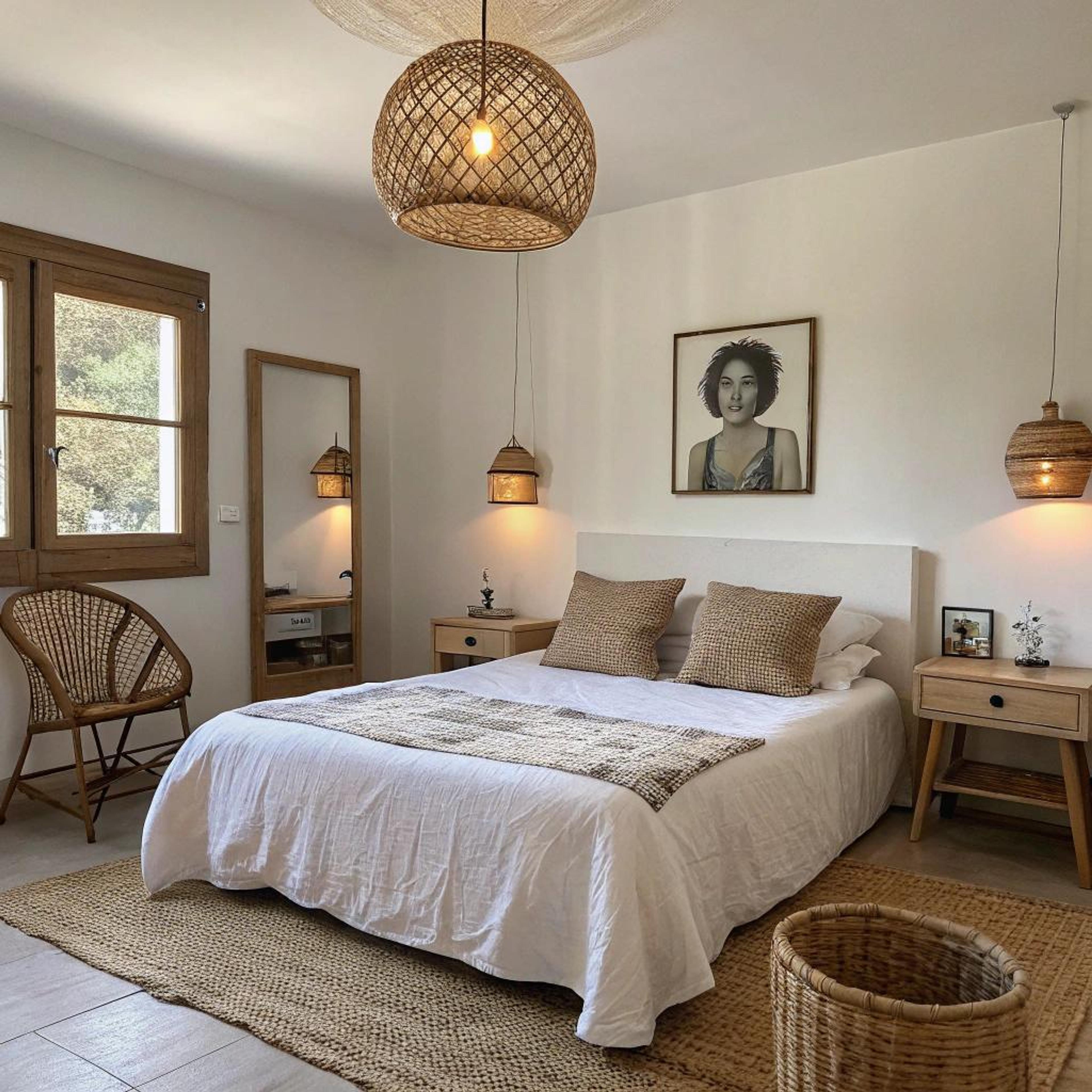 Wicker accenten en aardetinten