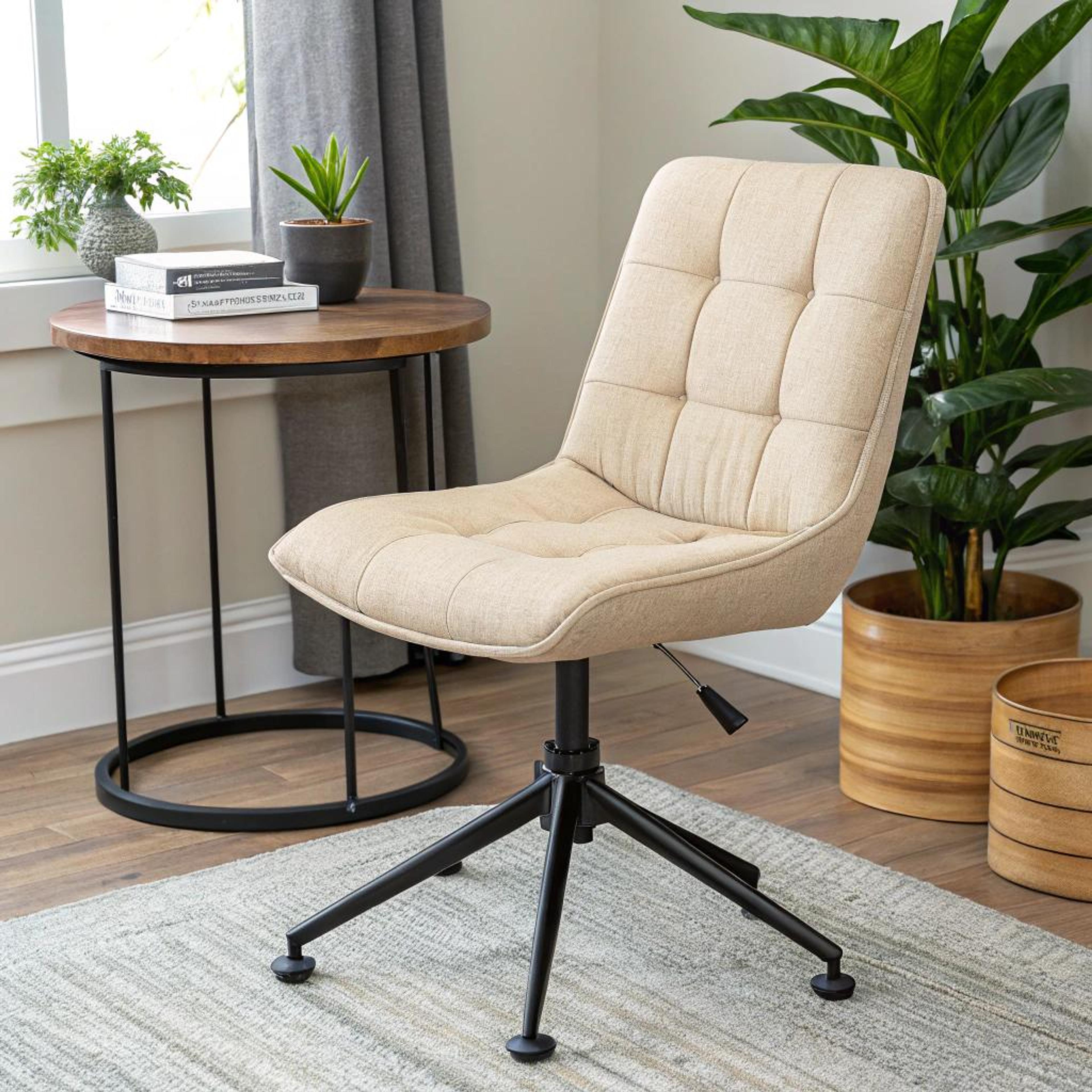 Natuurlijke warmte rond draaifauteuil