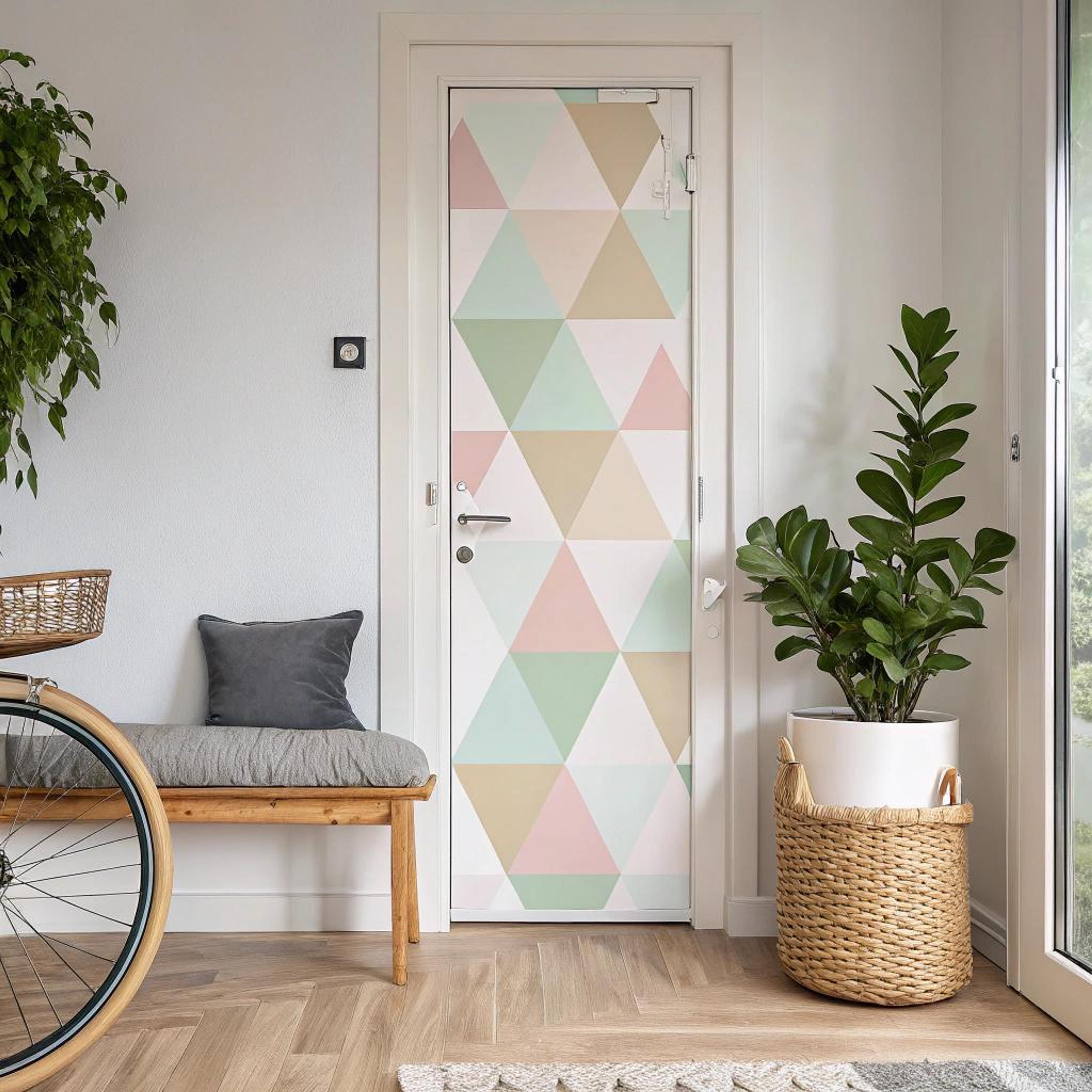 Pastel op deur als blikvanger