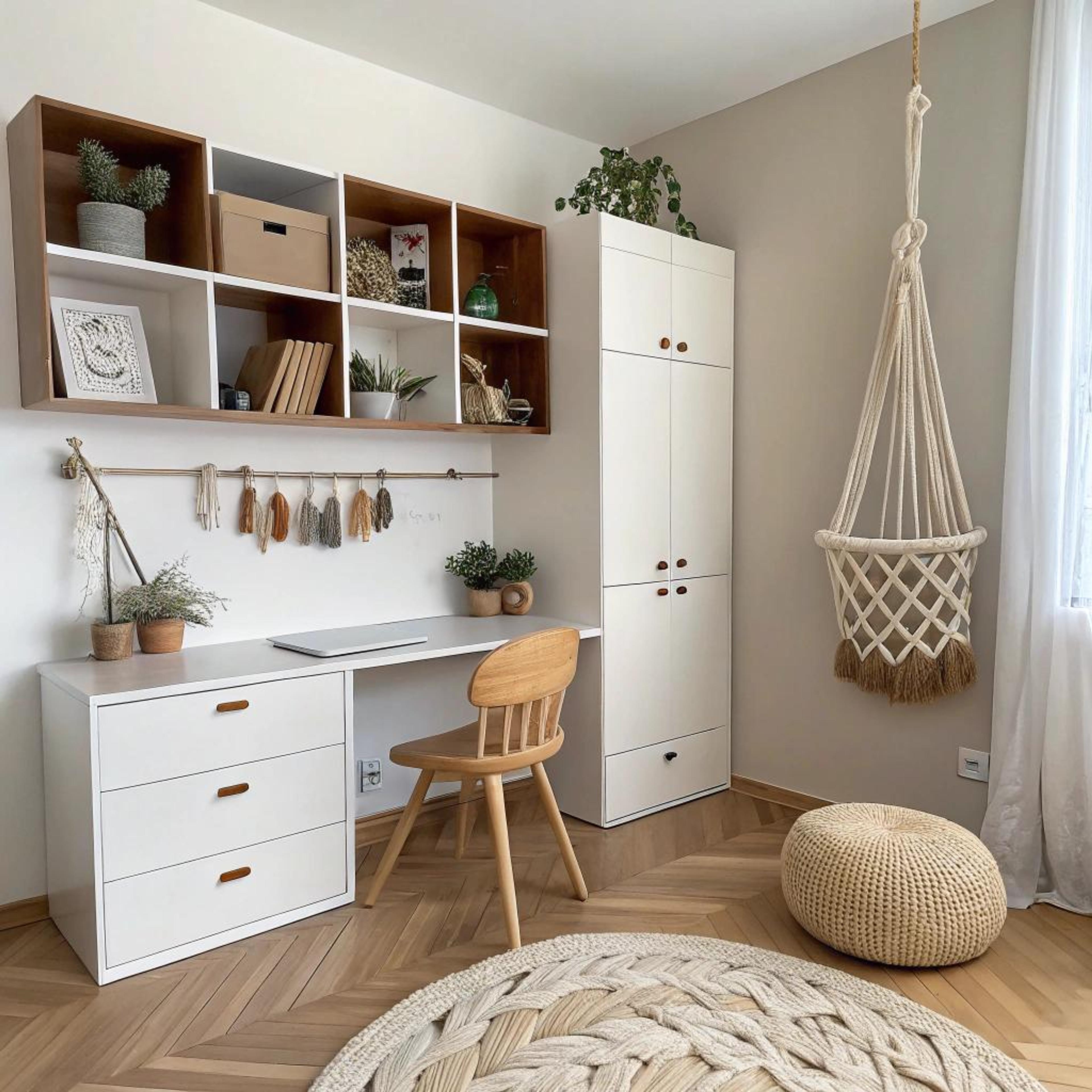 Speelhoek met natuurlijke accenten