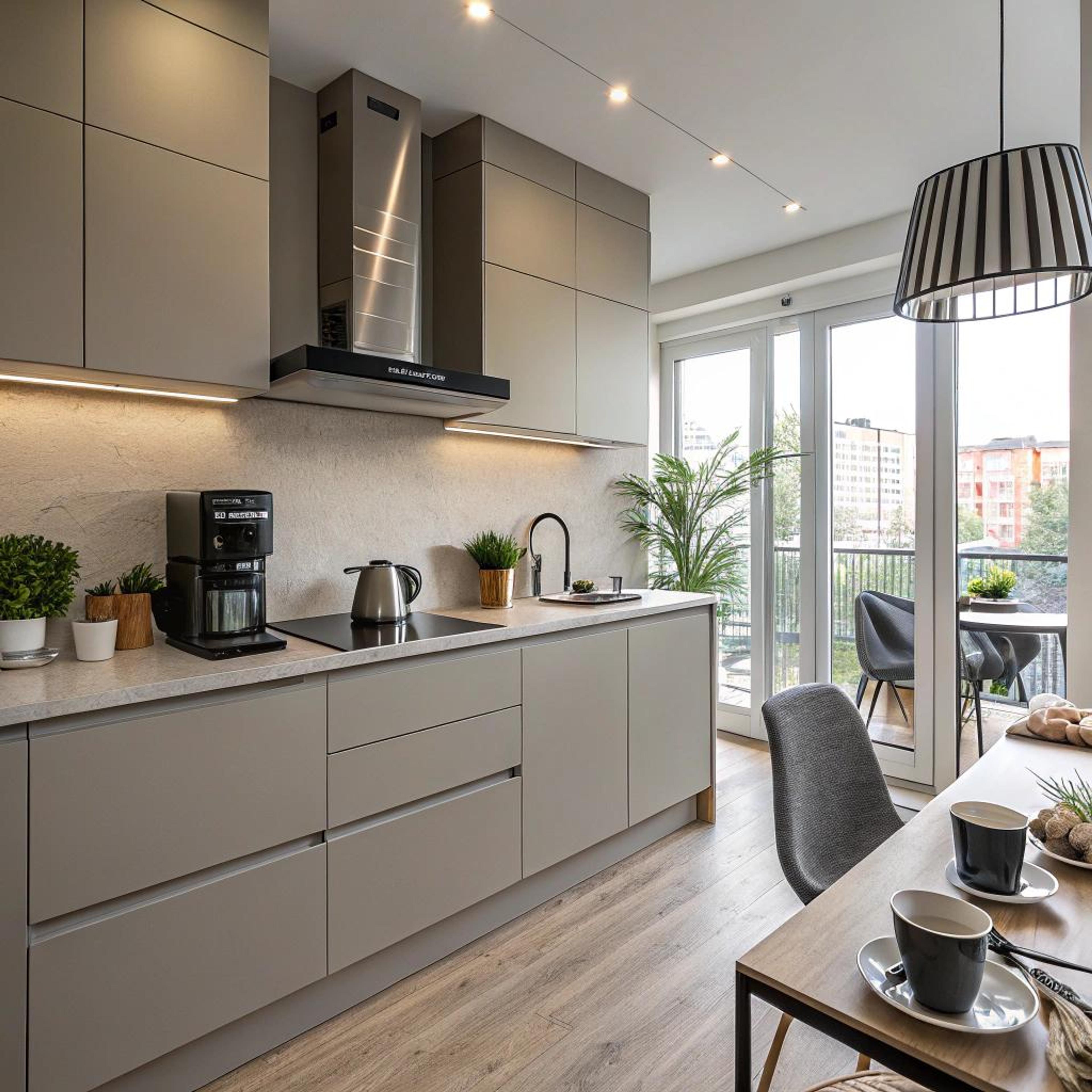 Gestreepte lamp boven eettafel