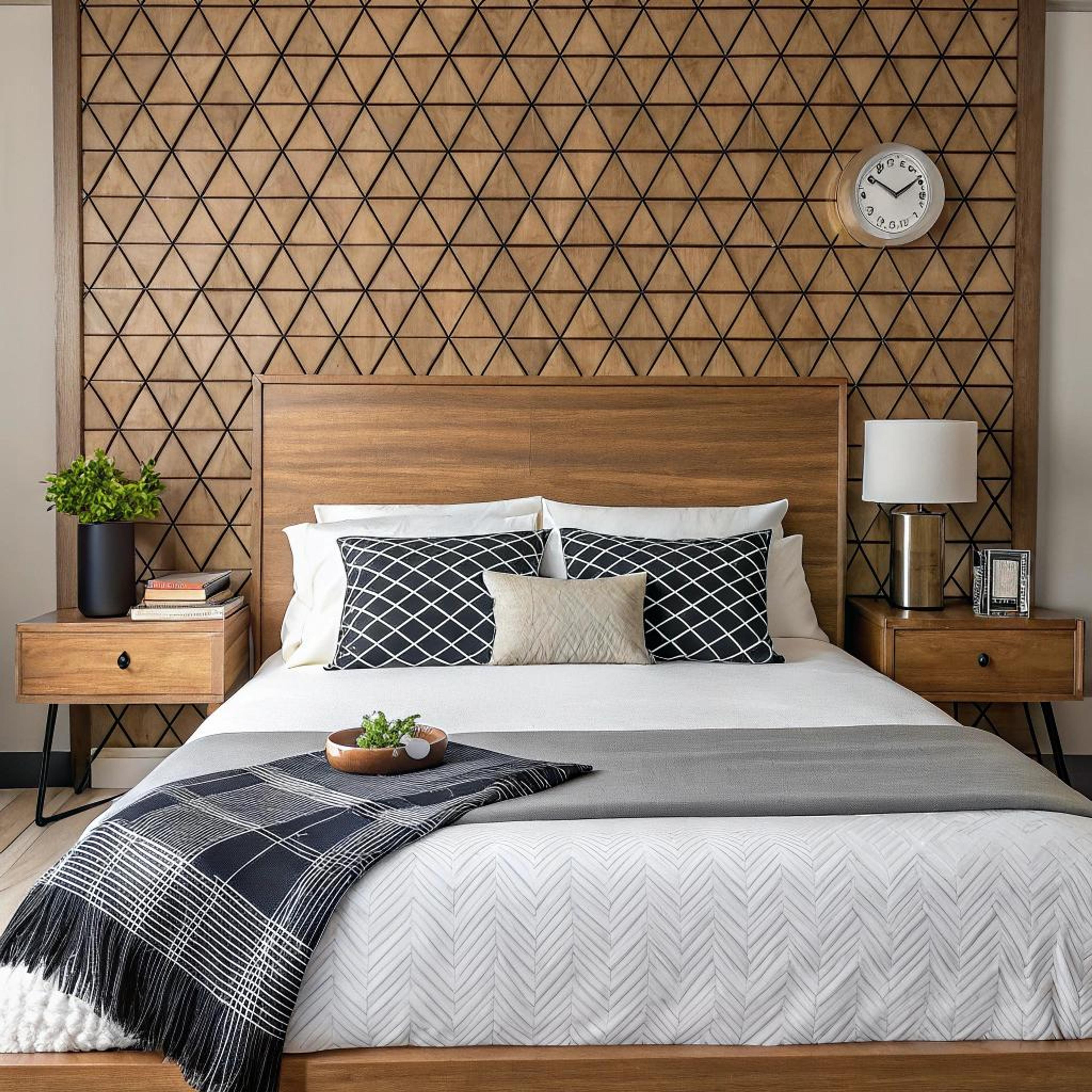 Geometrisch patroon in hout