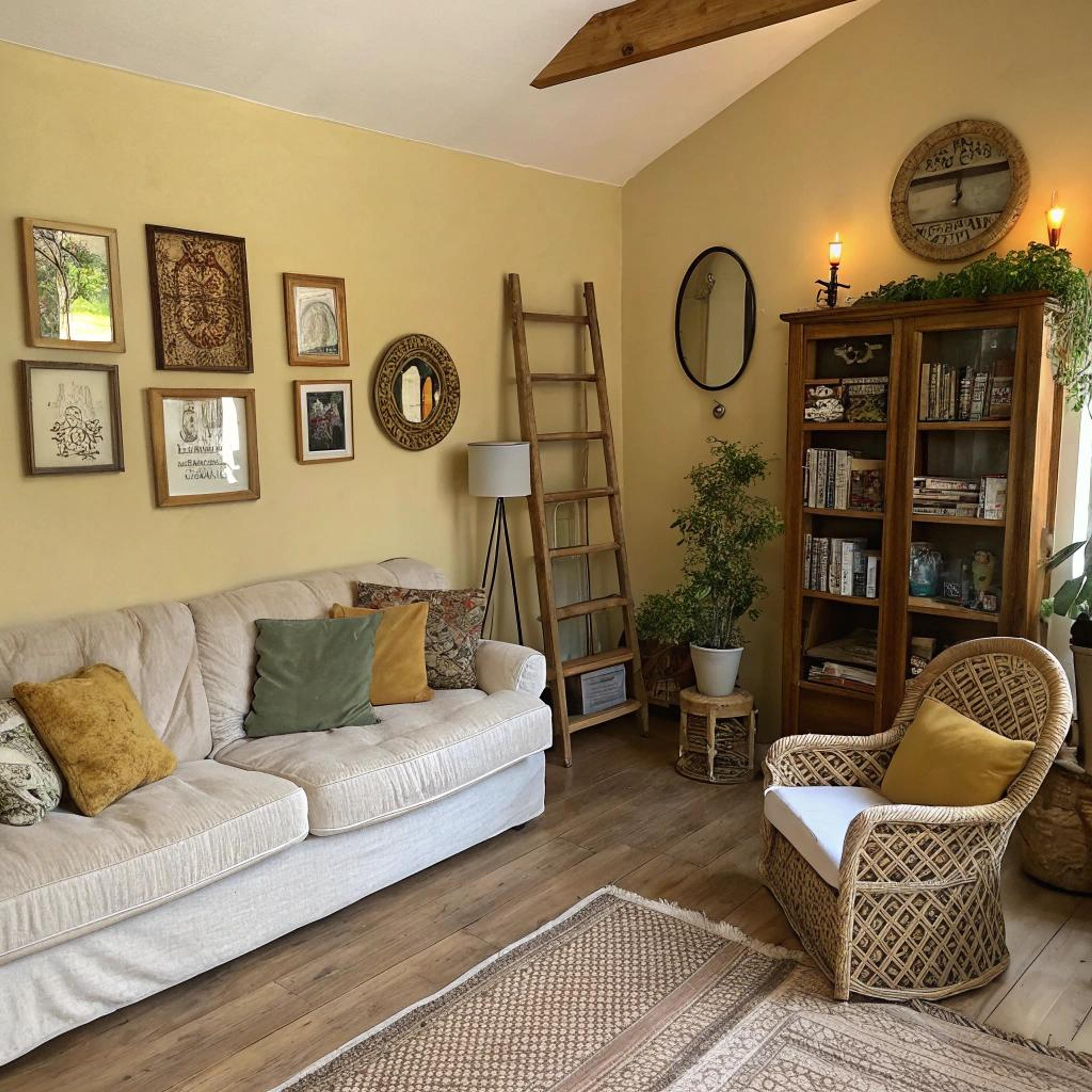 Warme zandtinten met hout