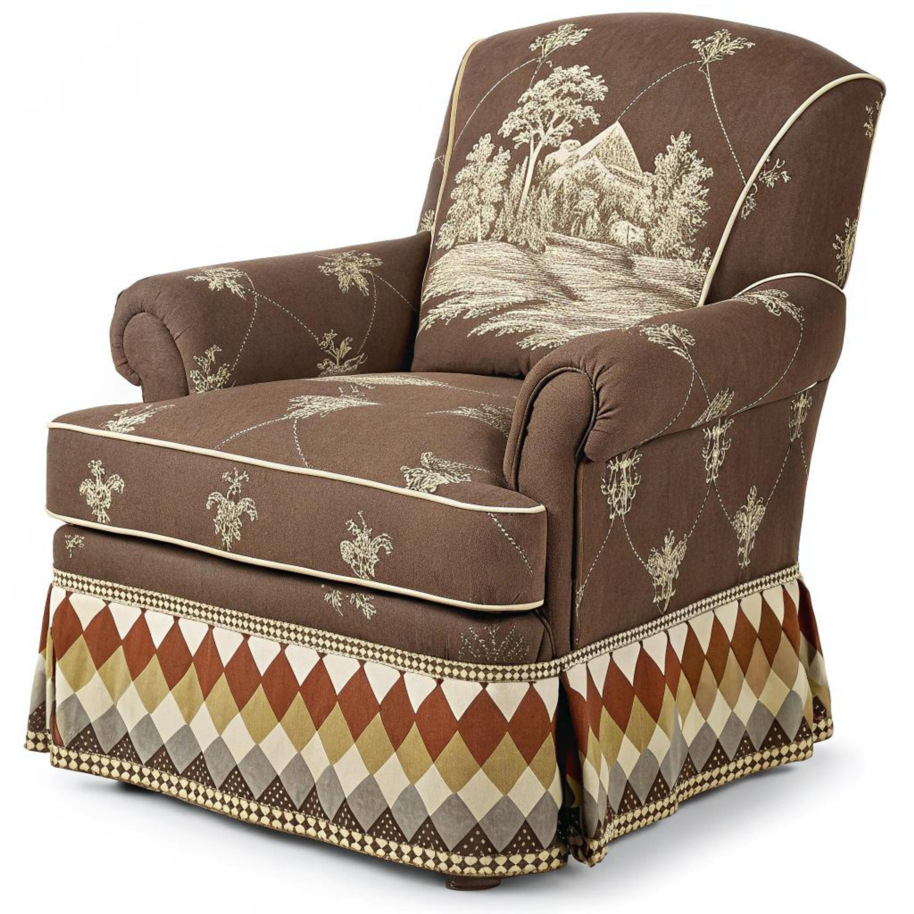 Landschapspatroon op zitbank-settee