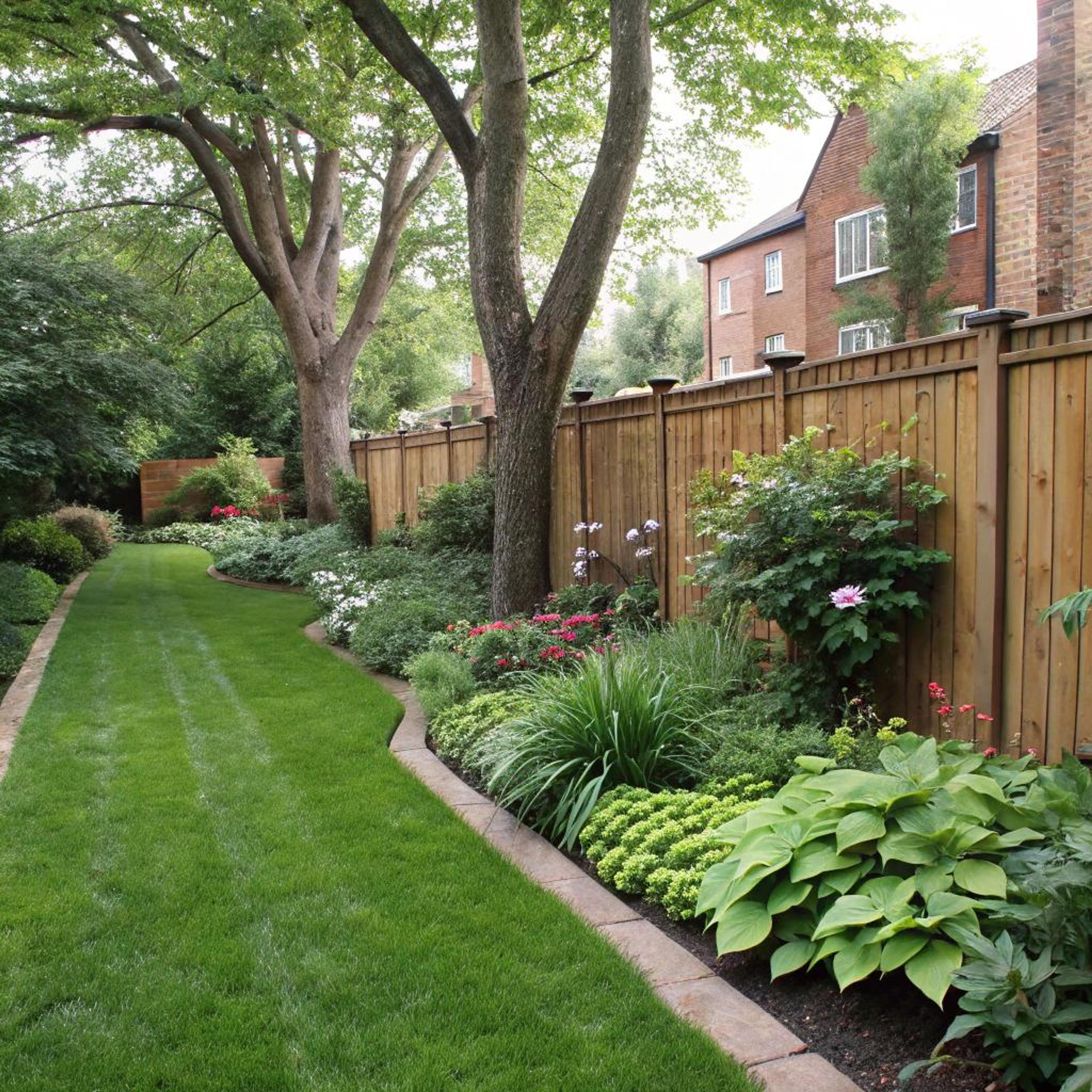 Bloemenborders met natuurlijke structuur