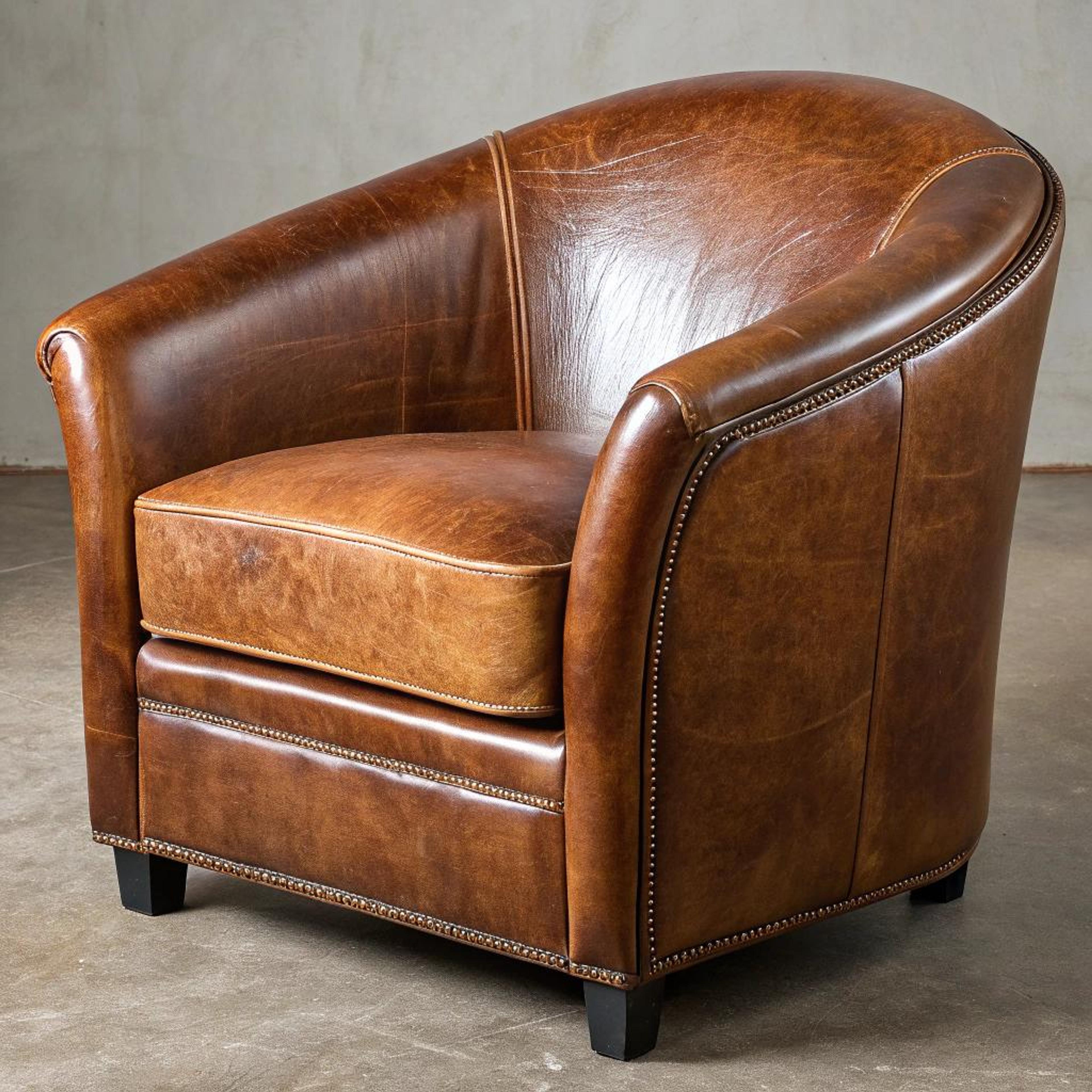 Elegantie met bruine clubfauteuil