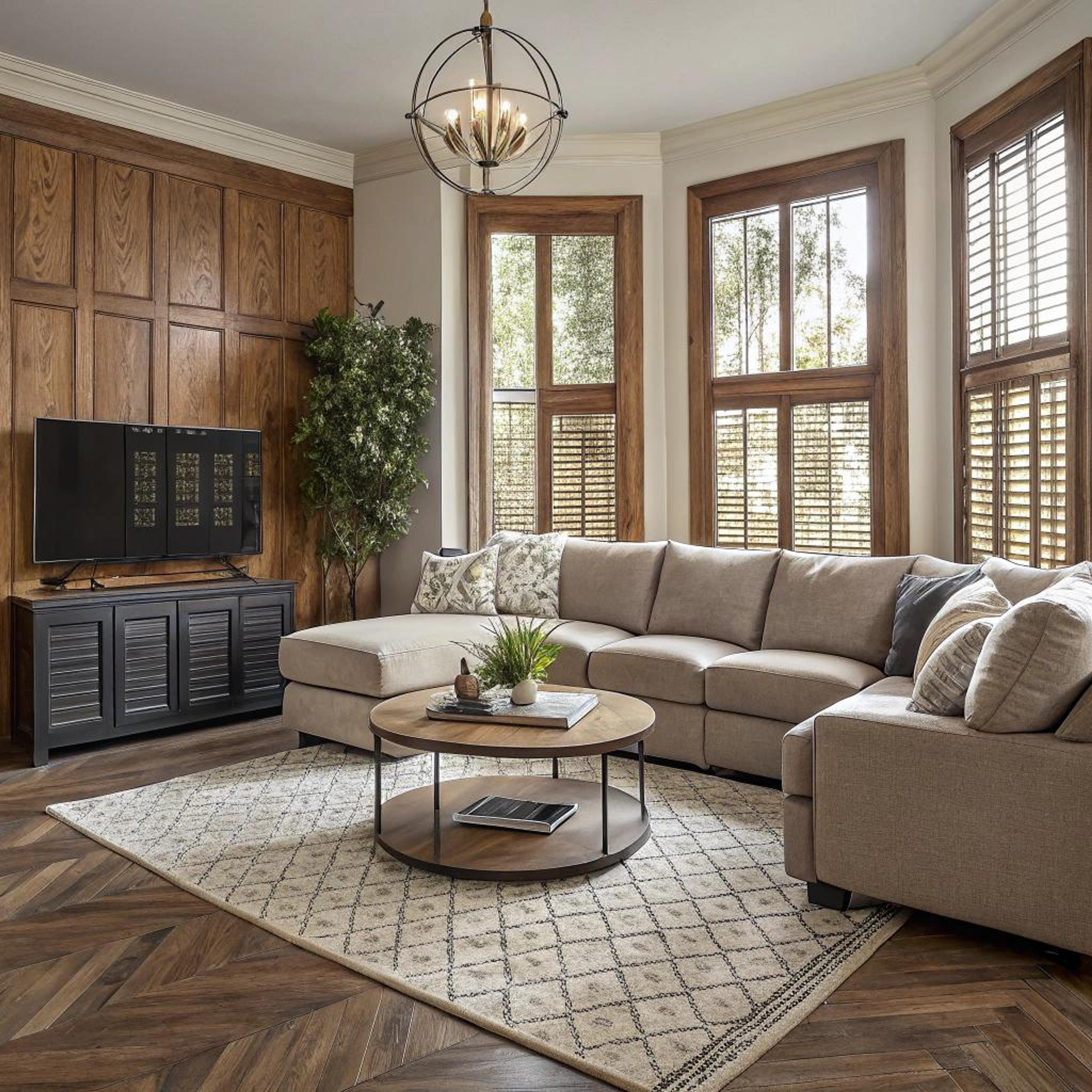 Beige basis met warme accenten