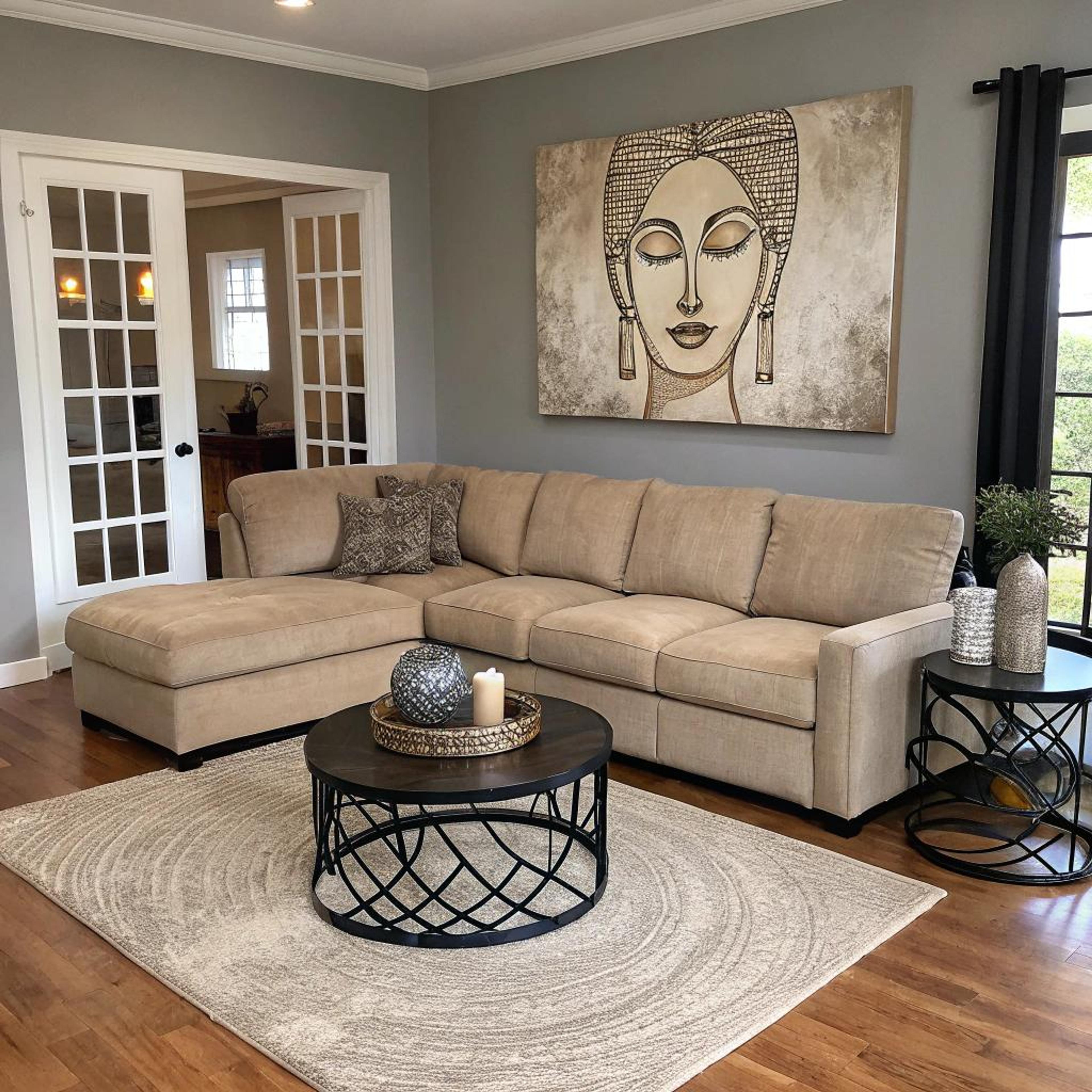 Textuur vloerkleed voor samenhang