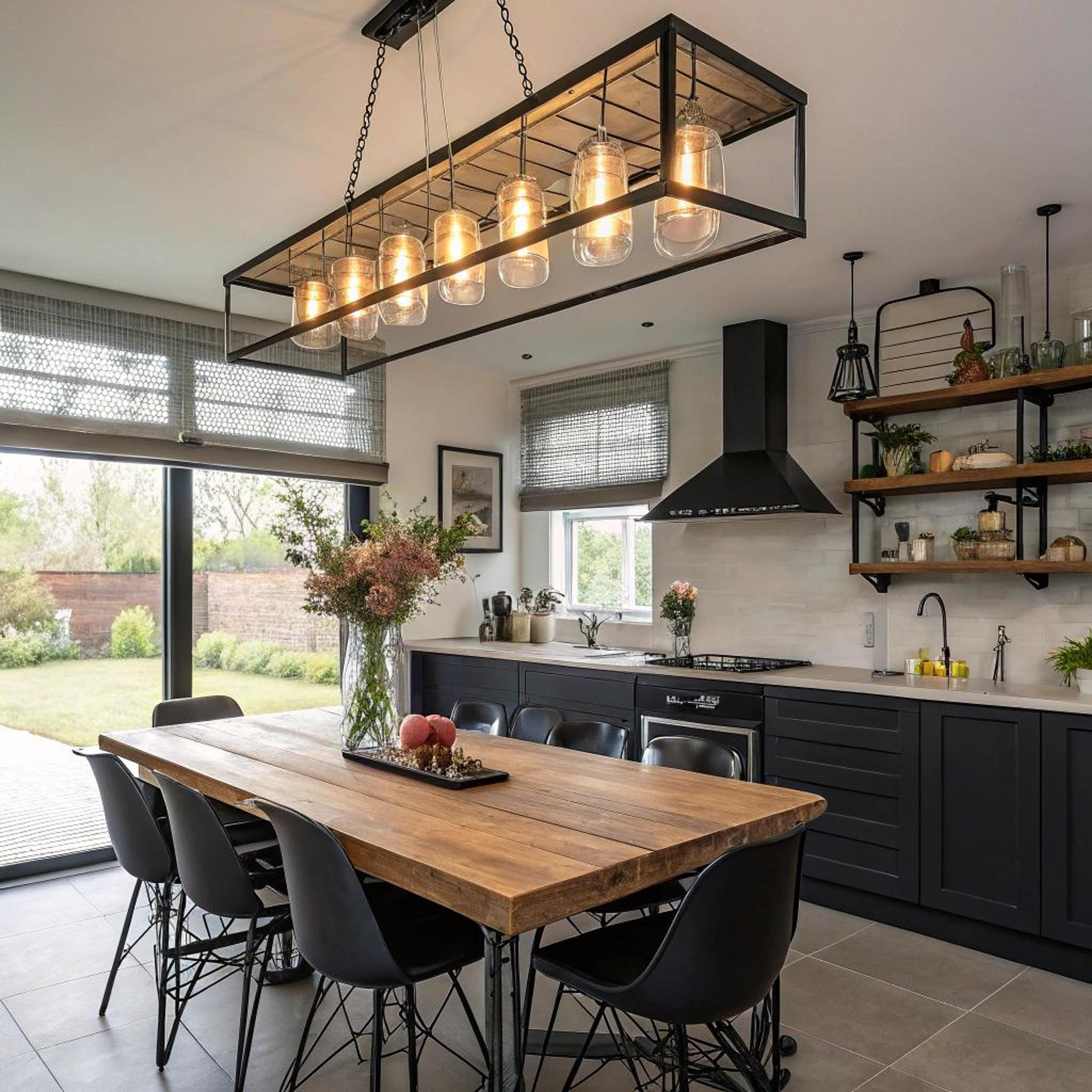 Open kasten met groenaccenten