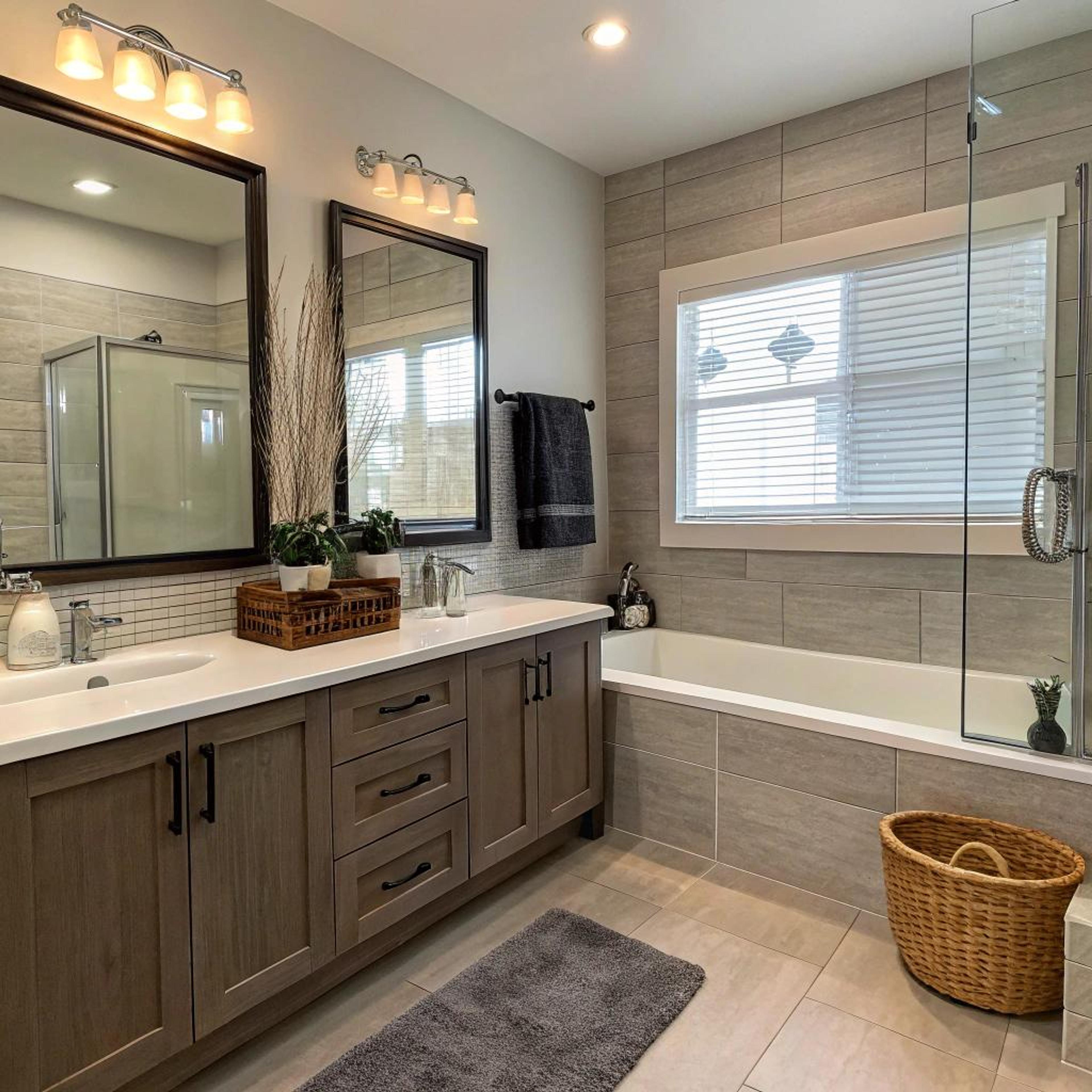 Houten meubel met zachte accenten