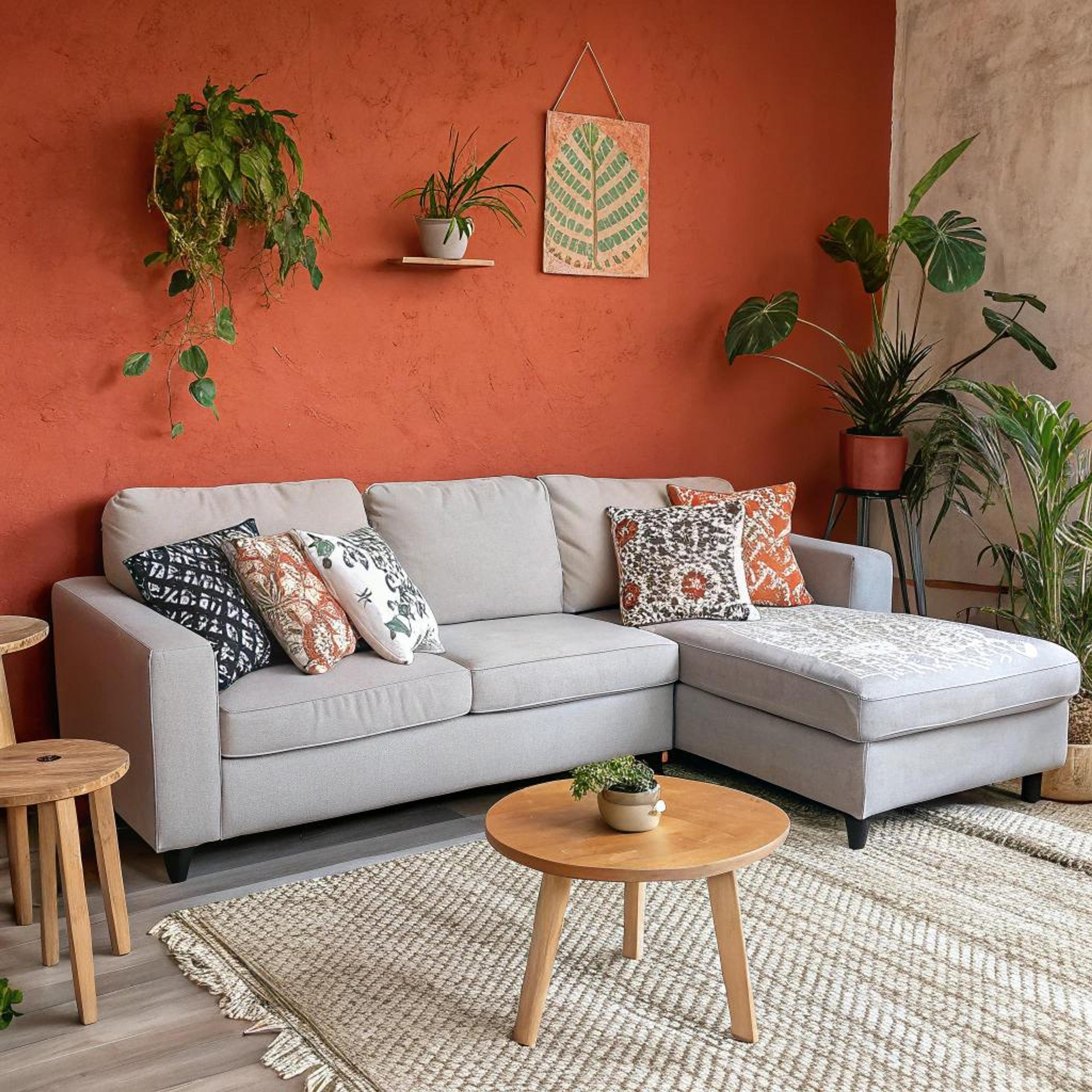 Terracotta wand als blikvanger