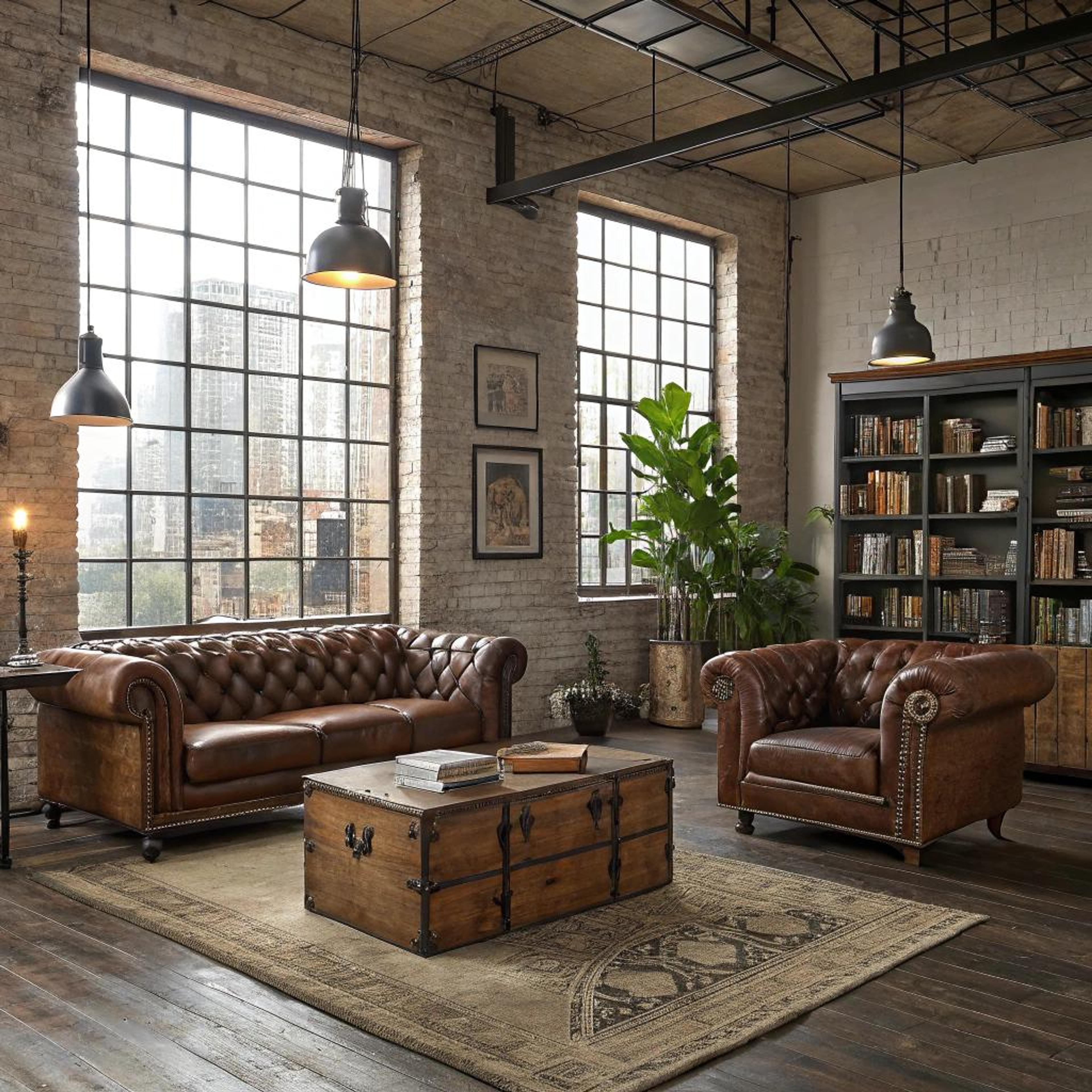 Robuuste meubels en leer