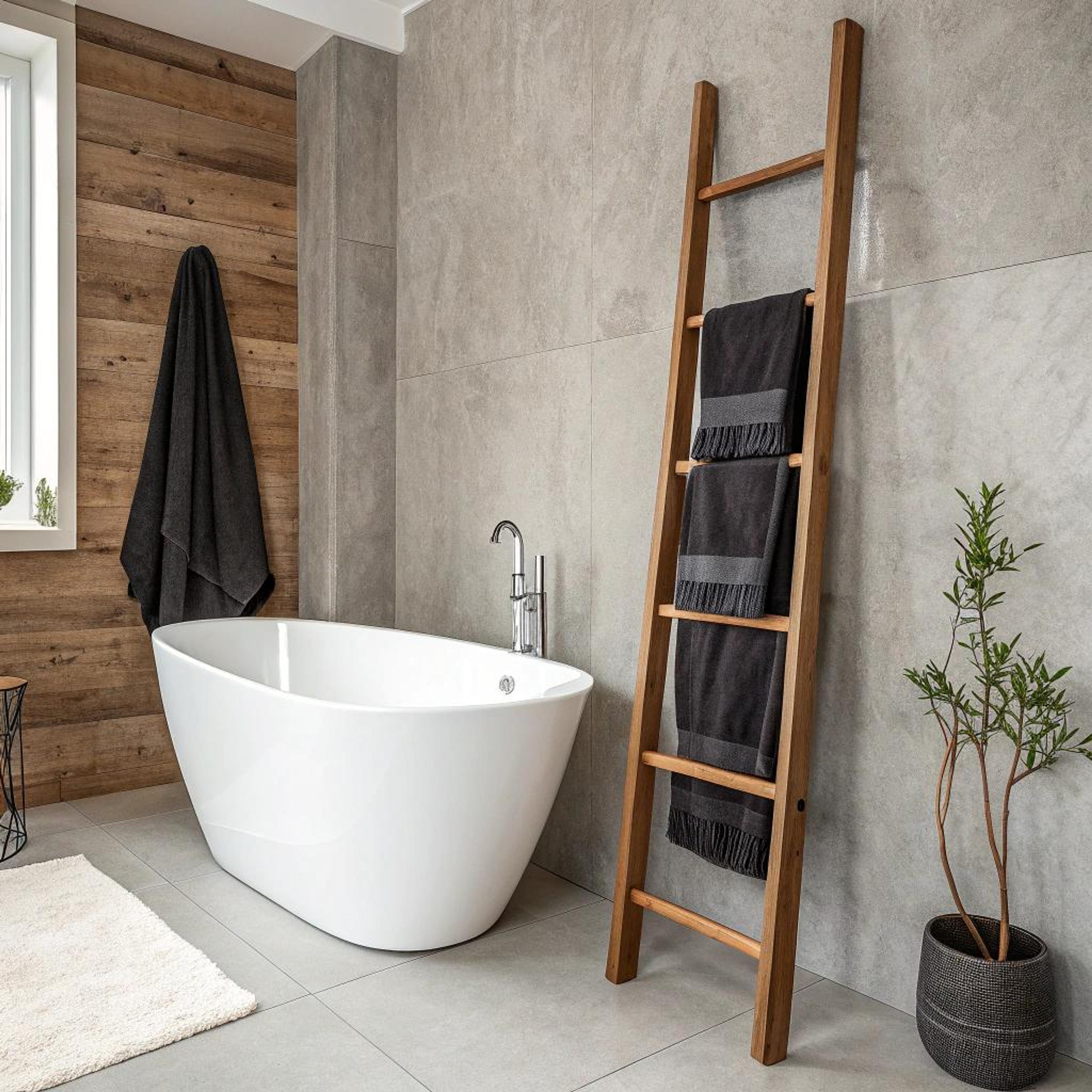 Warme uitstraling met houten ladder