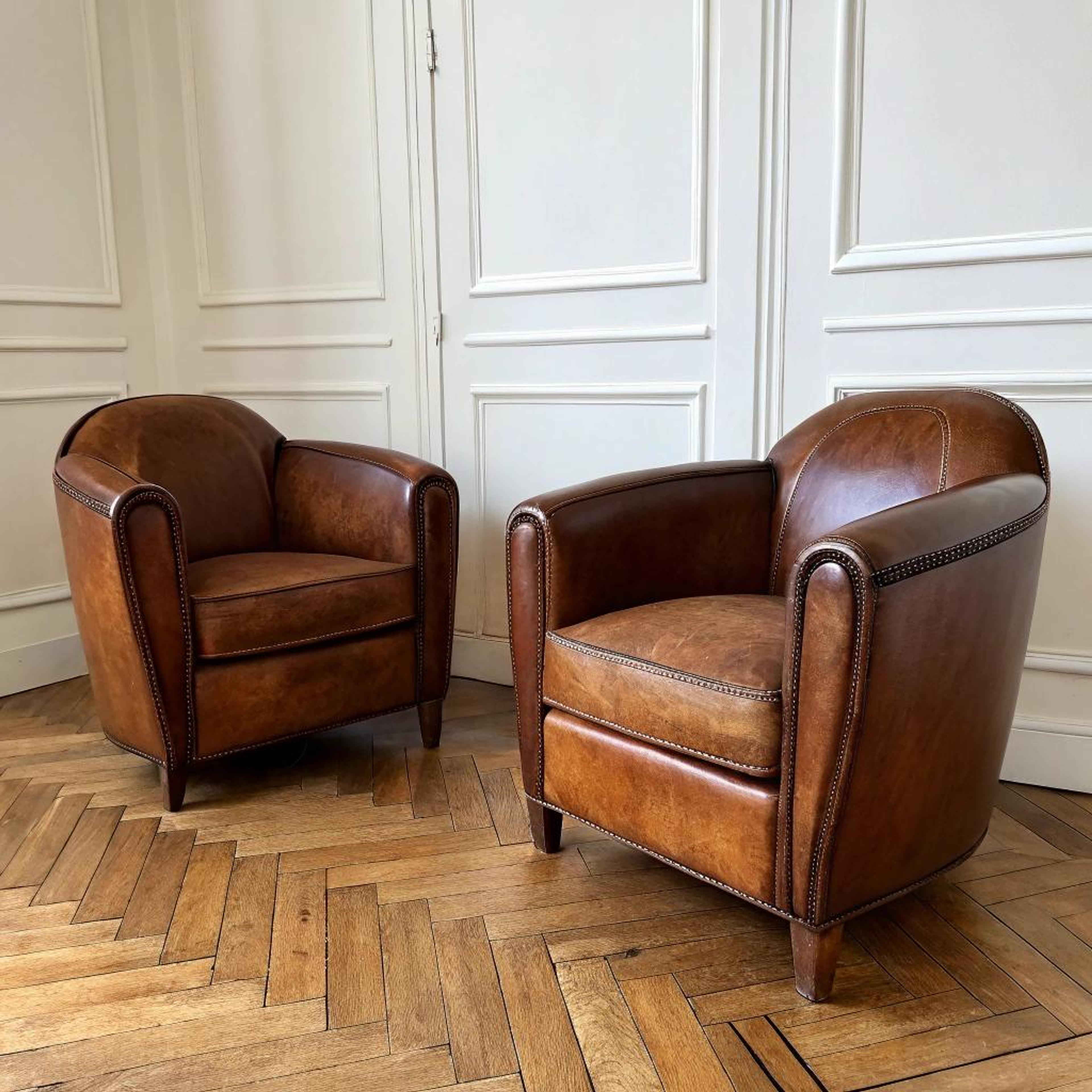 Leren clubfauteuils met stijl