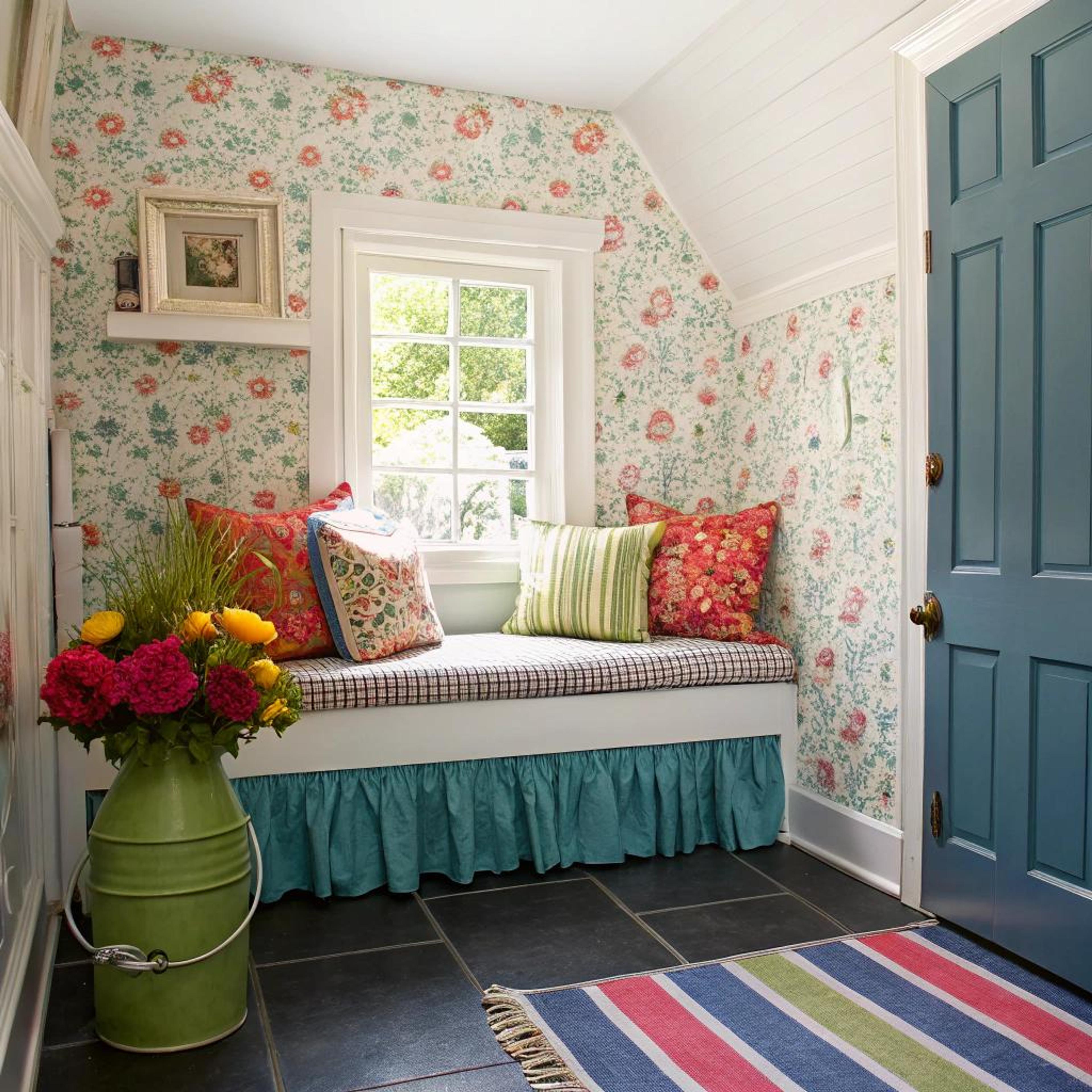 Gebloemd behang als statement