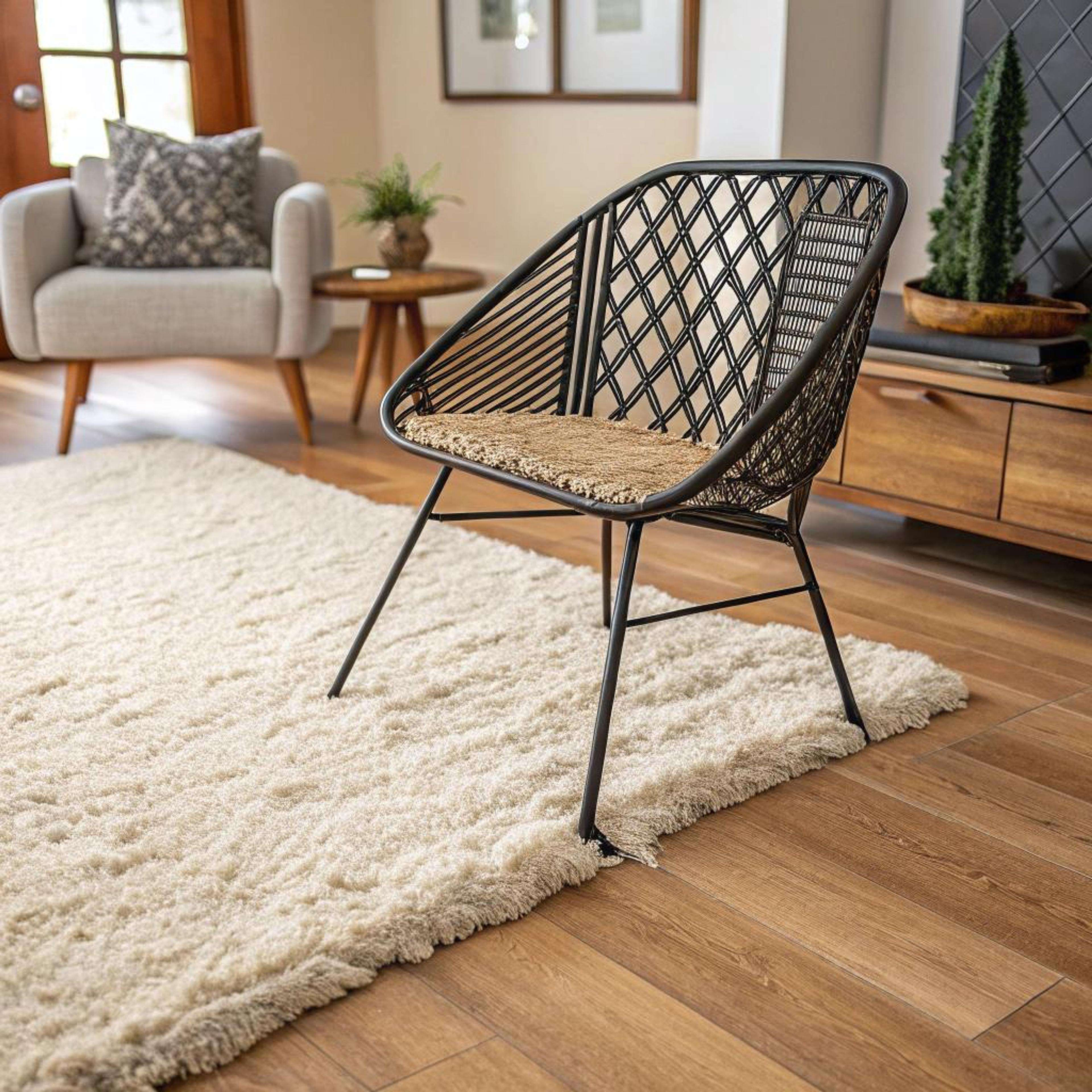 Vloerkleed layering met zwart accent