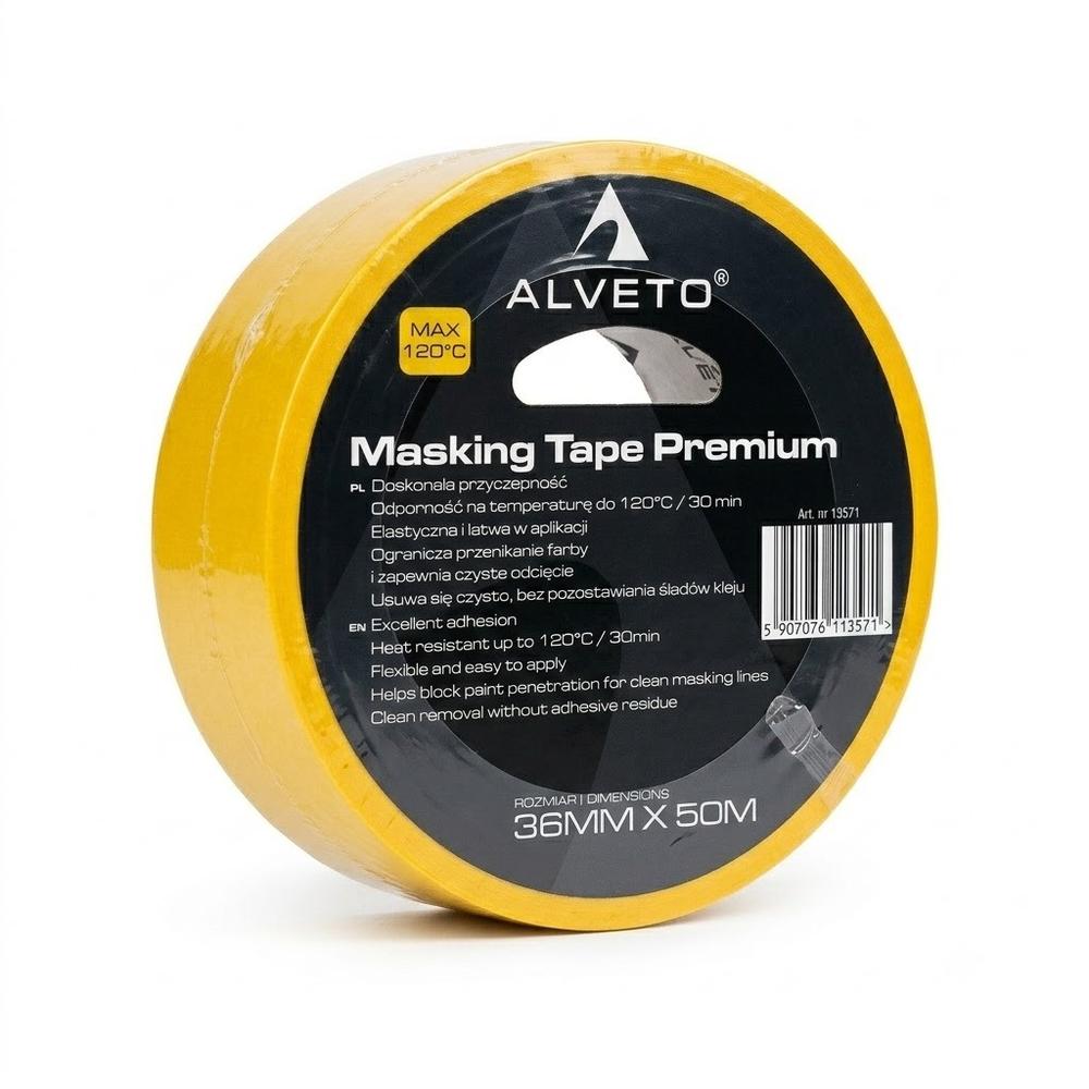 Taśma lakiernicza Alveto PREMIUM żółta