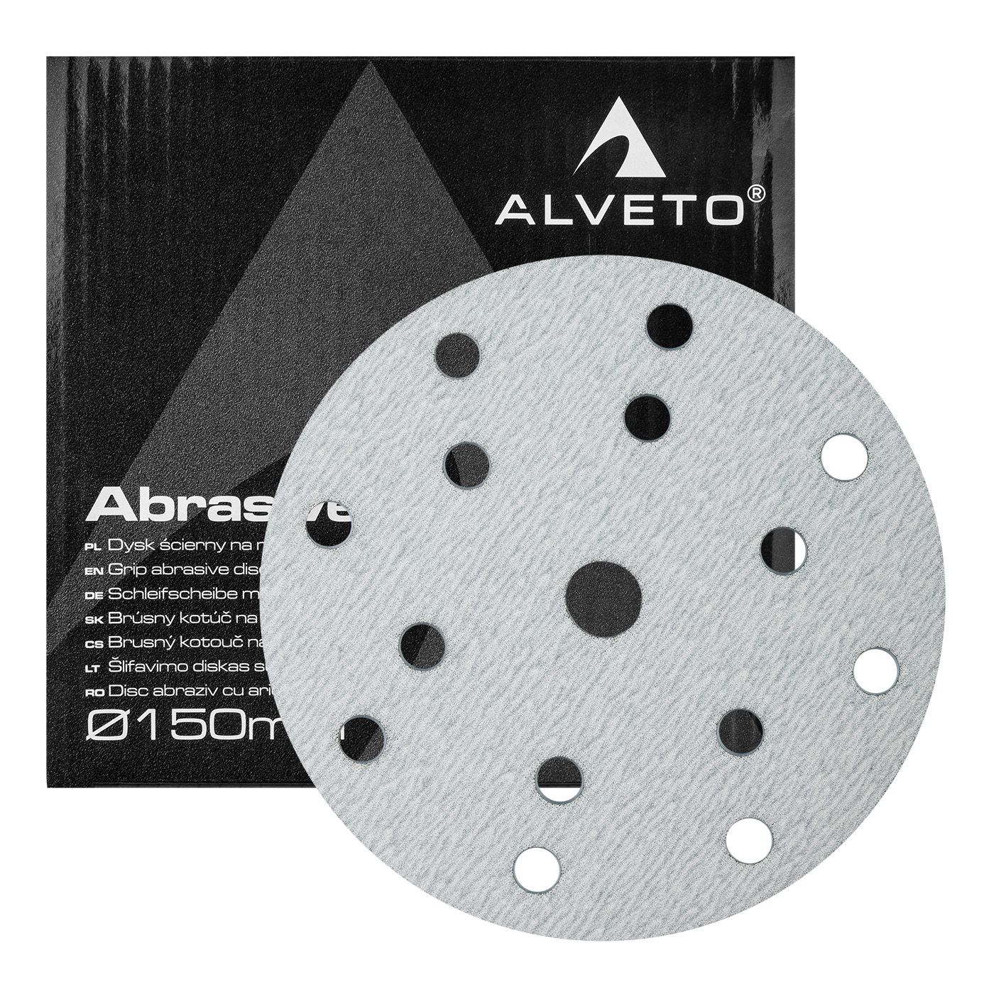 Alveto white Velcro sanding disc 150mm 15H