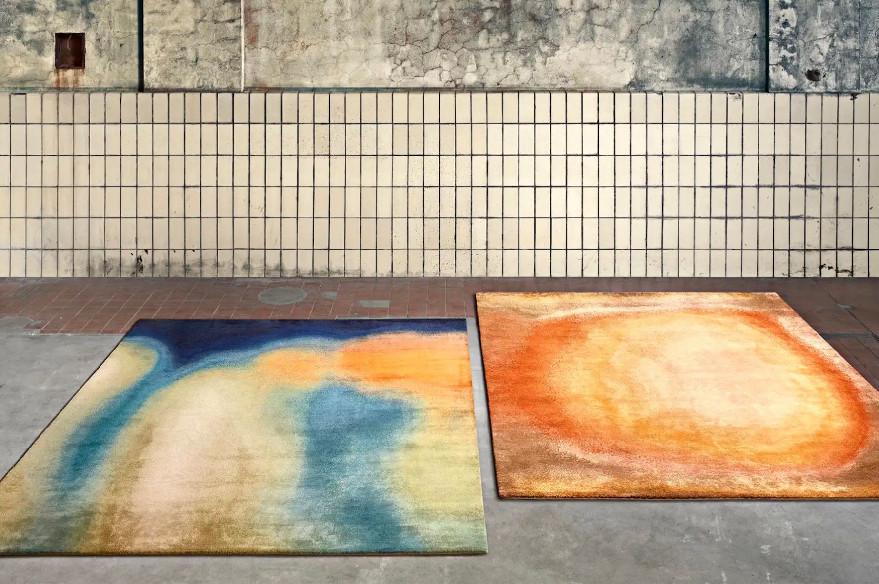 Two carpets on the floor