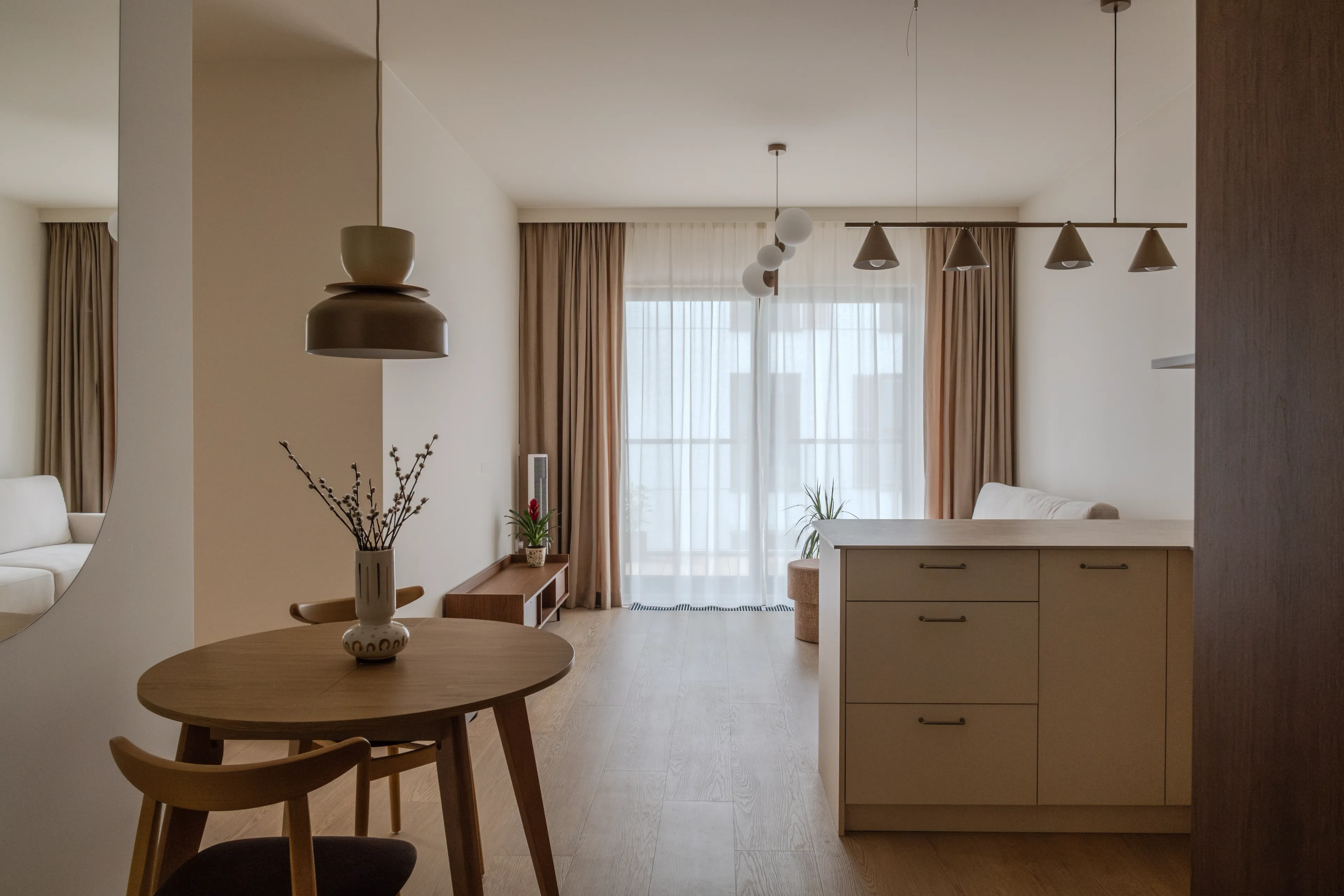 Projekt i wykończenie mieszkania 65m2 Mokotów