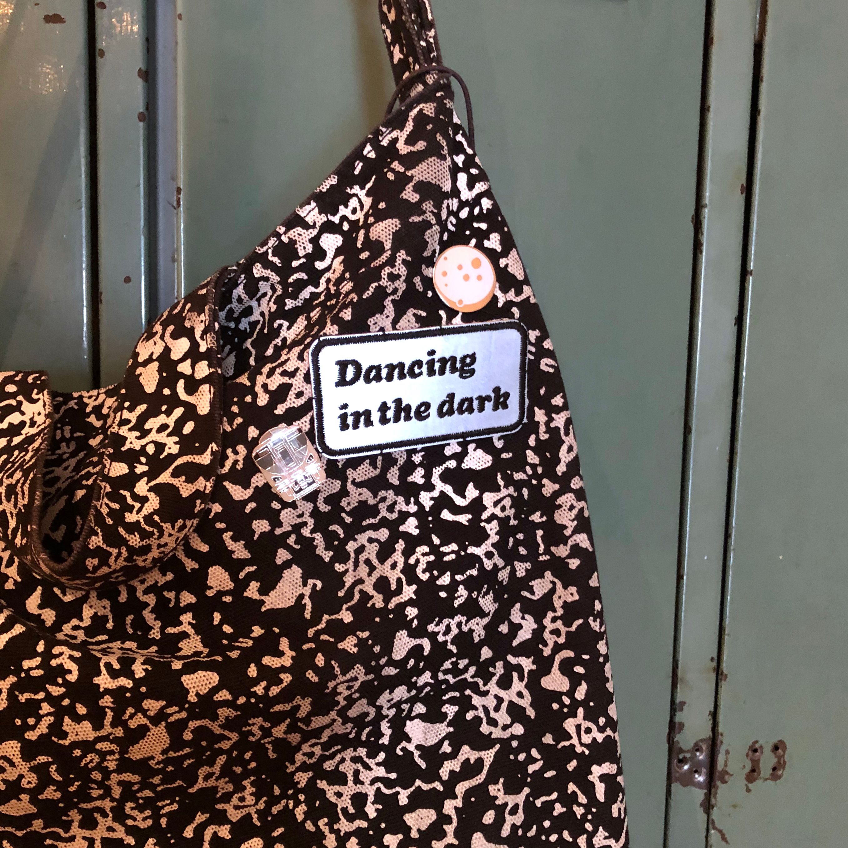 Dancing in the Dark patch on a bag