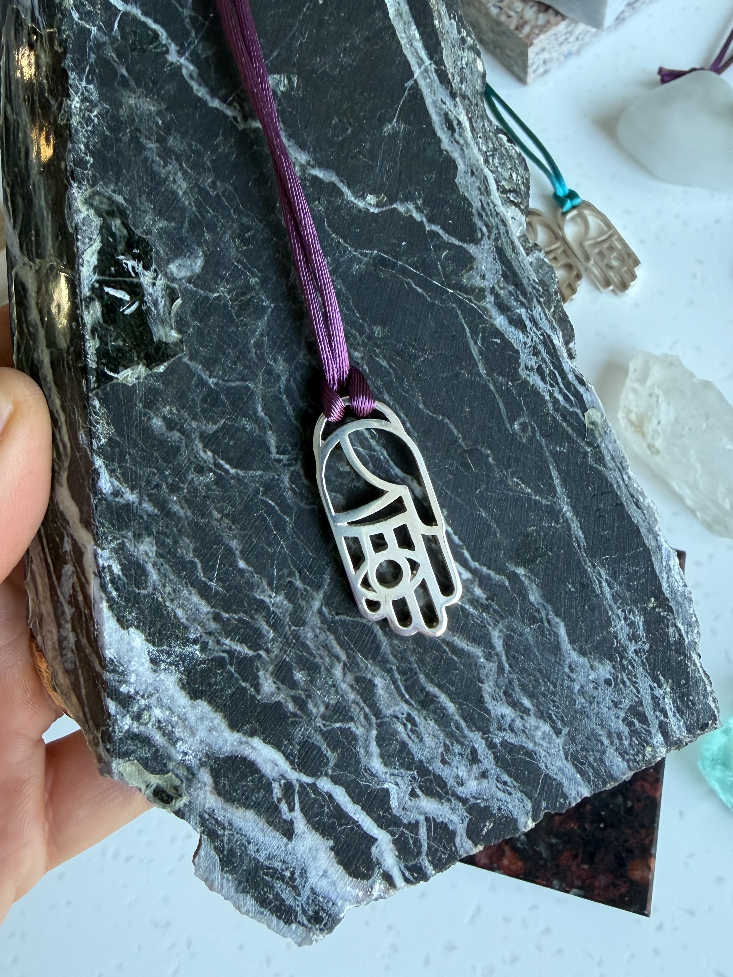 Eye in hand Necklace