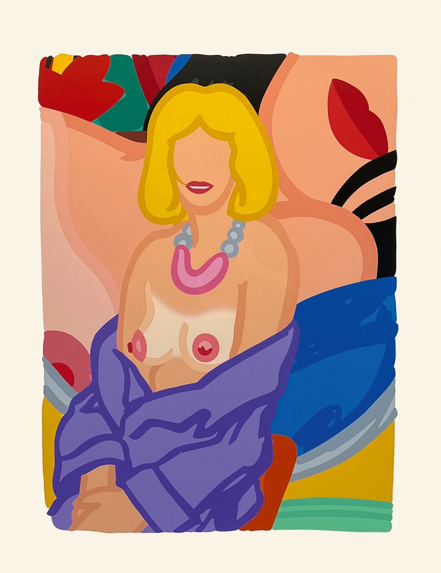 "Claire Sitting with Robe Half Off (Vivienne)" — Tom Wesselmann