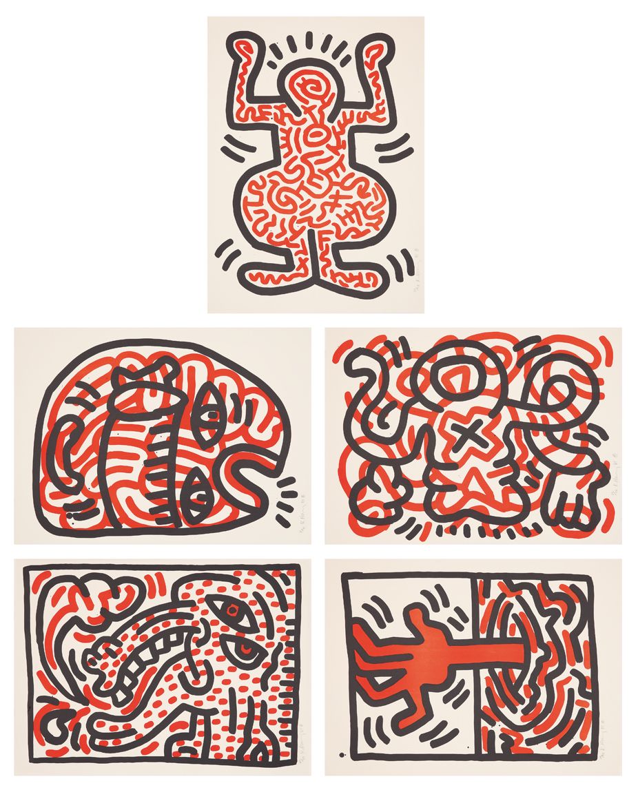 "Ludo 1-5" — Keith Haring