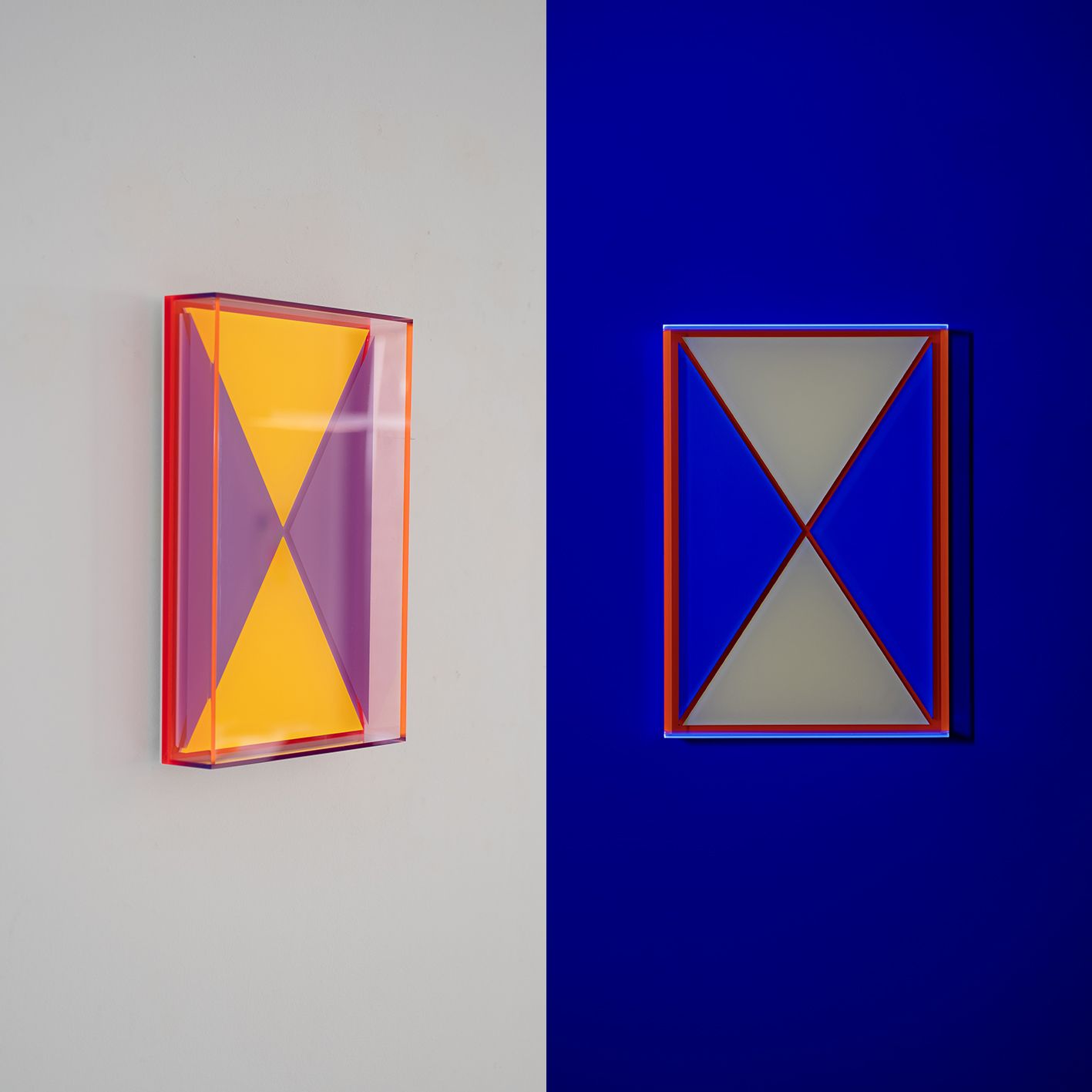Colormirror cape luminescent blue orange brussels — Regine Schumann