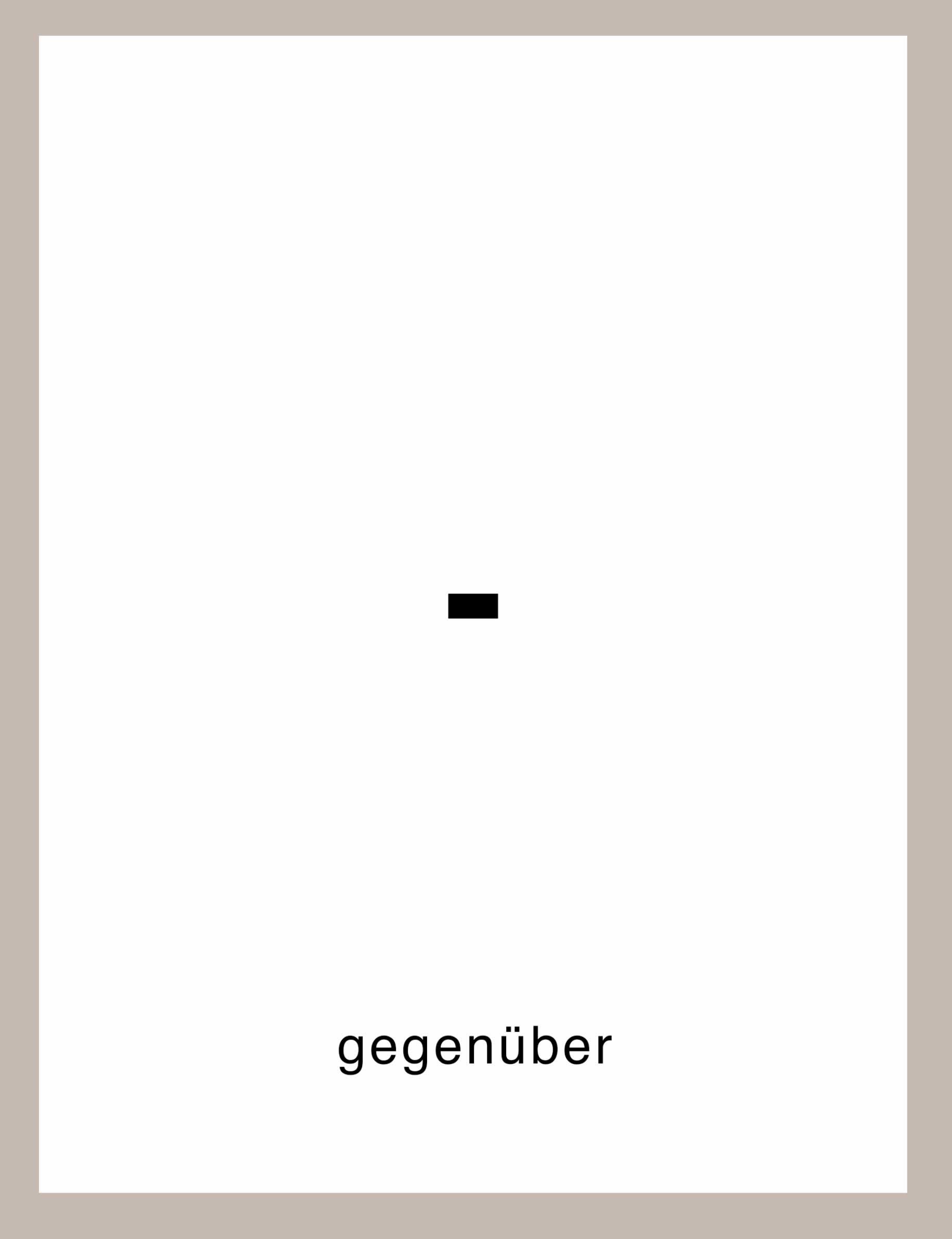 gegenüber — Heinz Gappmayr
