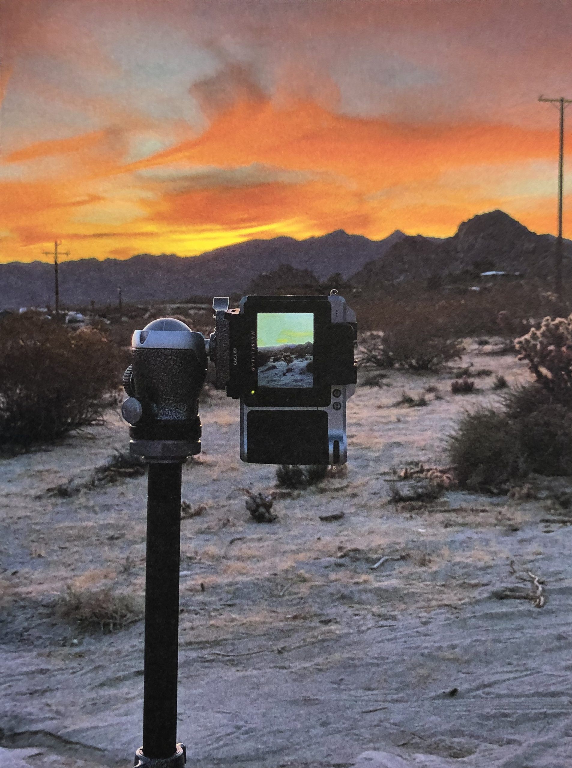 aus der Serie "Recent Pictures 25" (N°19, 4.12.2023 (sunrise the morning of the artist's 60 birthday, Joshua Tree, California) — Matthias Herrmann