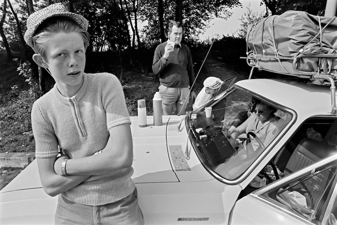 Autorast, A3 Königsforst-West, südlich von Köln, BRD 1971 — Rudi Meisel