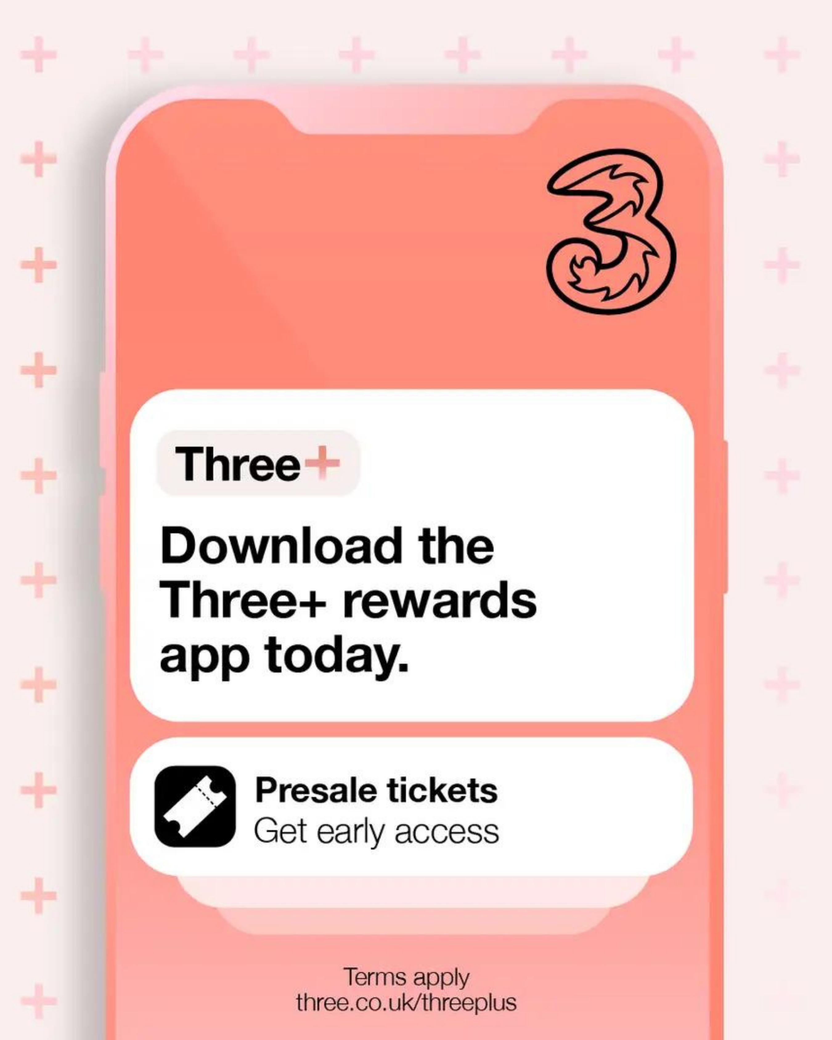 Get Three Presale Tickets | Three+ Rewards App | Three Music