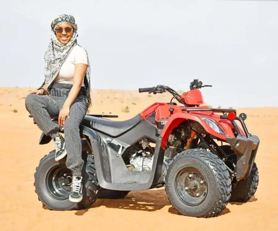 1-hour quad bike safari for one rider in Dubai
