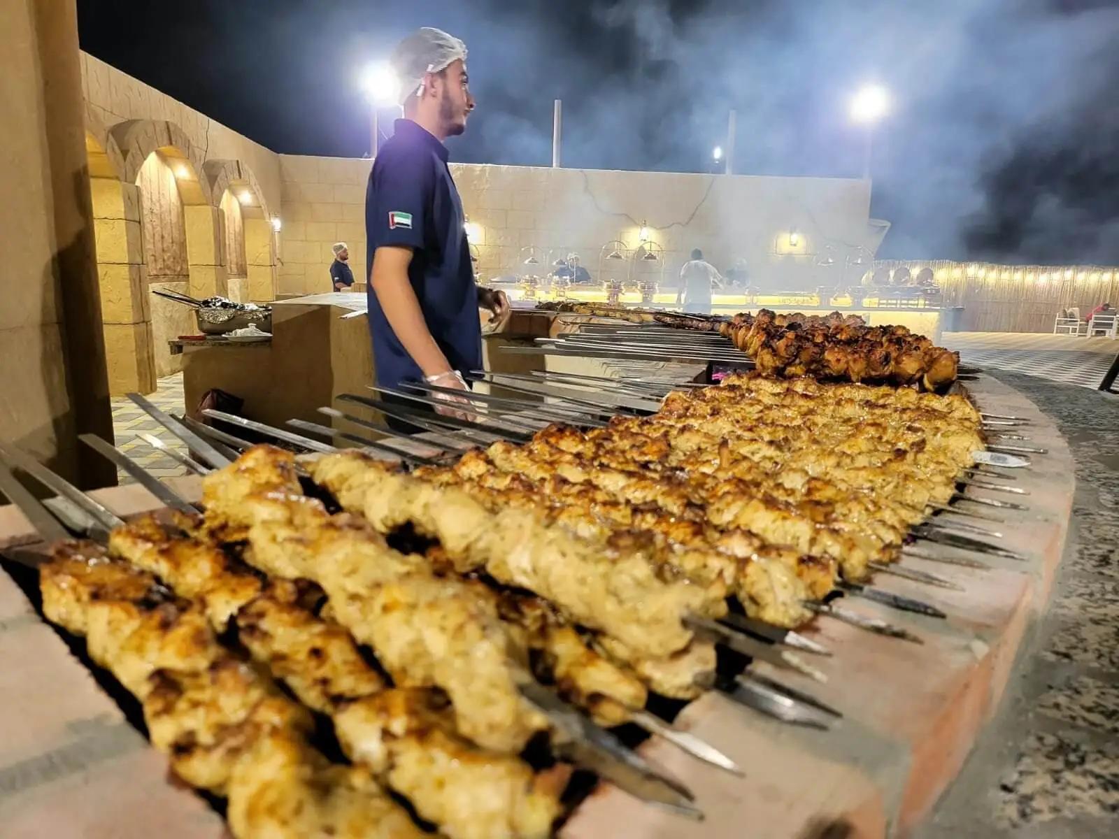 BBQ dinner desert safari in Dubai, evening tour