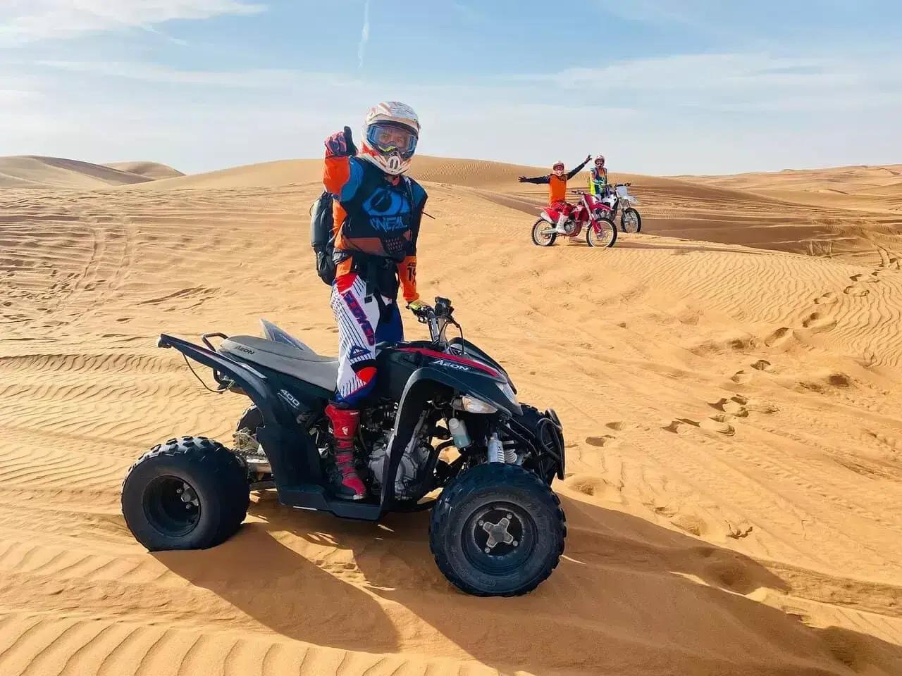 Dubai solo quad bike safari package