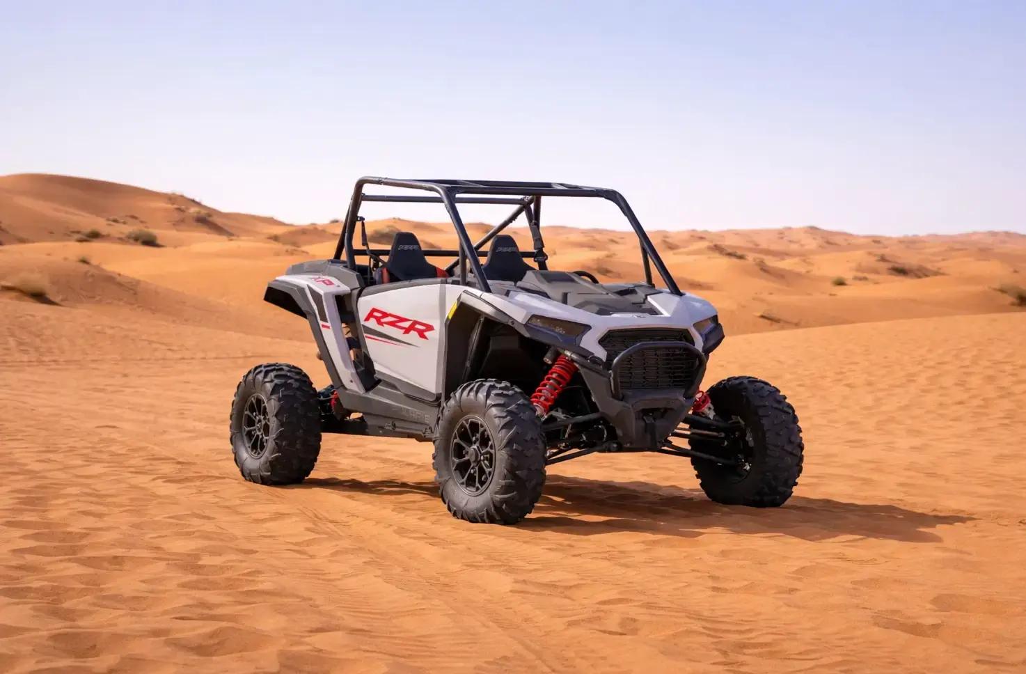 Adventure seeker enjoying a thrilling dune drive on their own