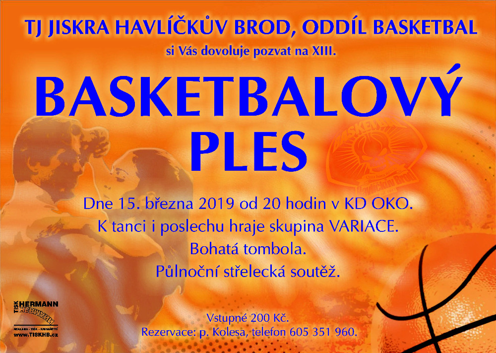 BAKETBALOVÝ PLES TJ JISKRA HAVLÍČKŮV BROD