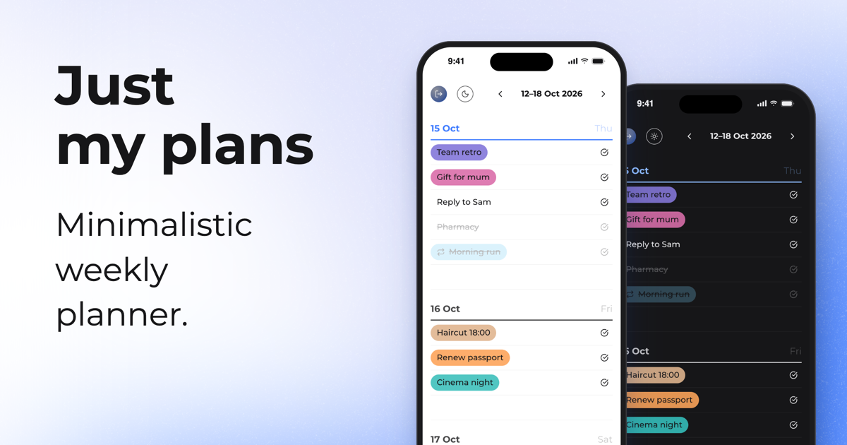 Just my plans screenshot