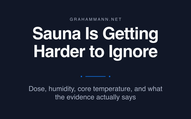 Sauna Is Getting Harder to Ignore